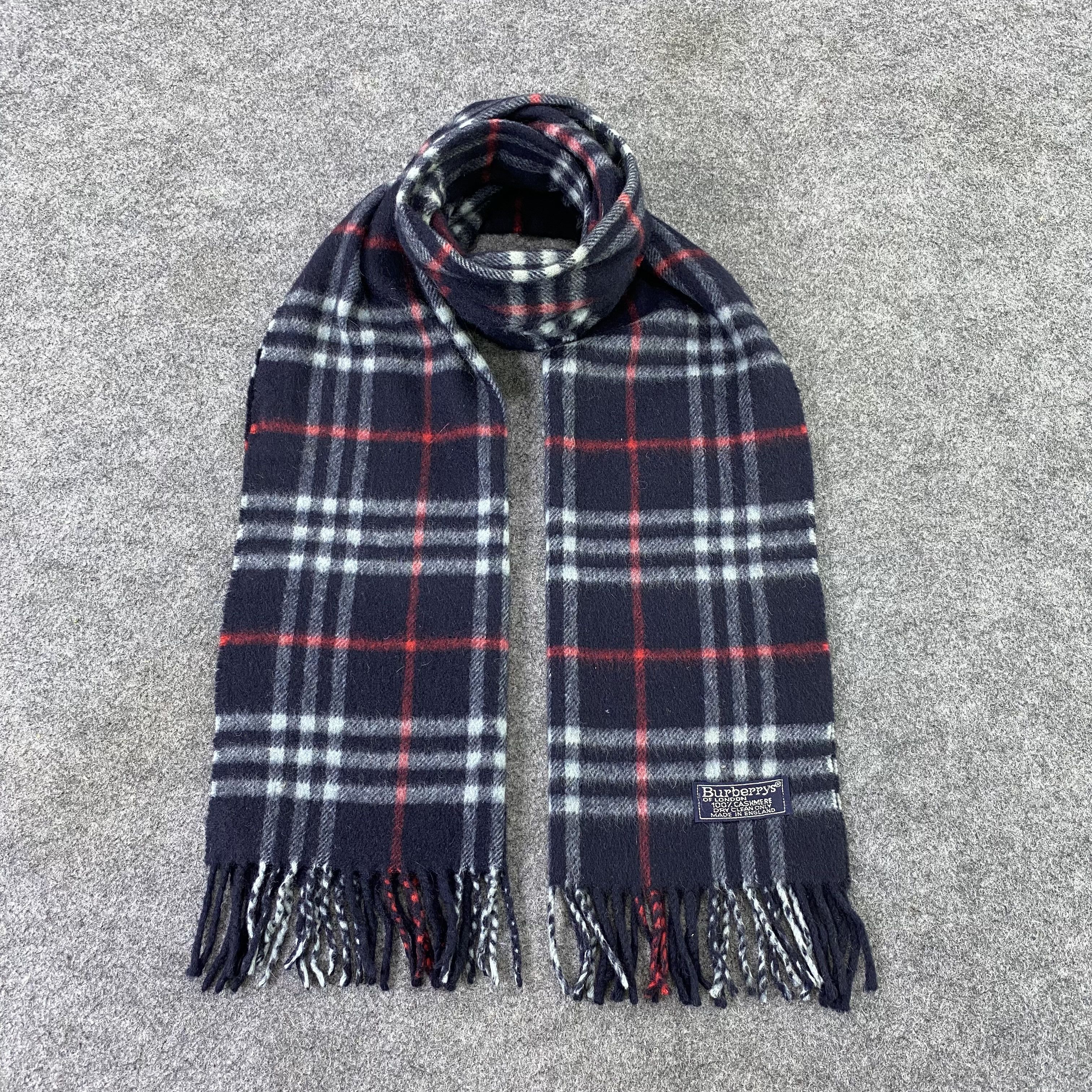 Burberry Vintage Burberry Cashmere Scarf / Muffler / Neckwear-K060 Size ONE SIZE - 1 Thumbnail