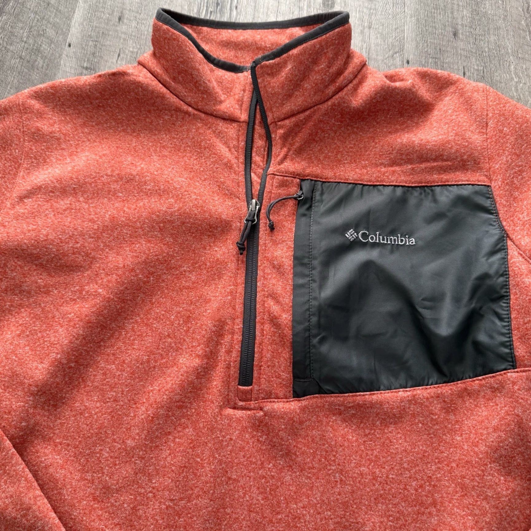 Rusty Columbia Pullover Mens Large 1/4 Zip Long Sleeve Rust Orange Hiking Shirt Pullover Breathable Pockets Logo Daywear Outdoor Mens Size US L / EU 52-54 / 3 - 3 Thumbnail