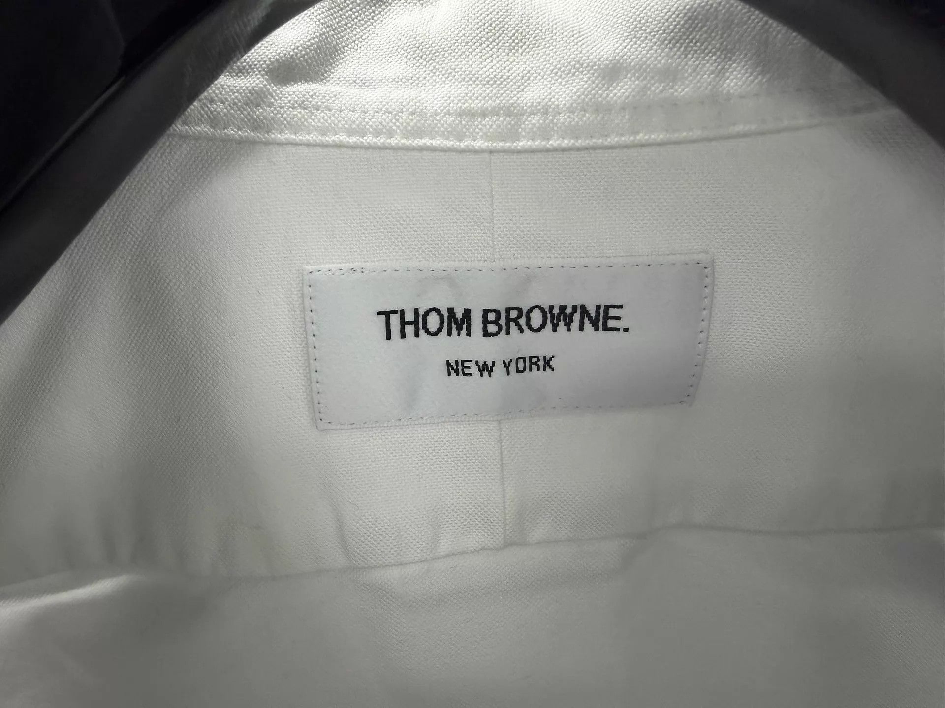 Thom Browne Thom Browne White Oxford Classic Double Logo Shirt 3 New Size US L / EU 52-54 / 3 - 3 Thumbnail
