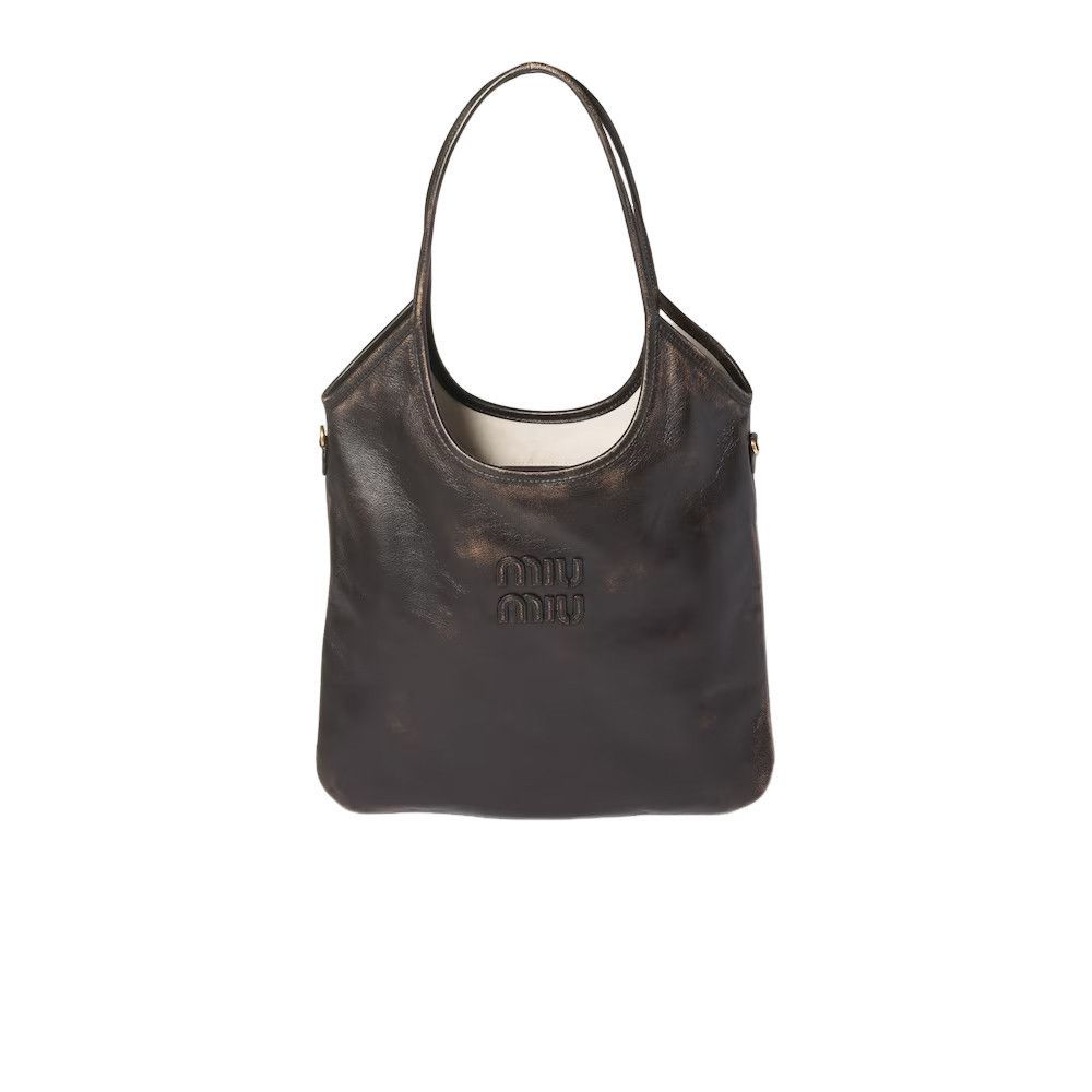 MIU MIU Ivy Regular $2550 Coffe Tote Bag New & Authentic