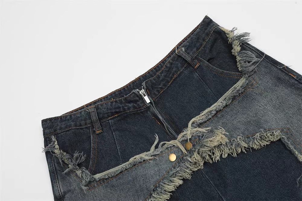 Japanese Brand × Jean Star patch embroidered men's summer straight denim shorts Size US 32 / EU 48 - 4 Thumbnail