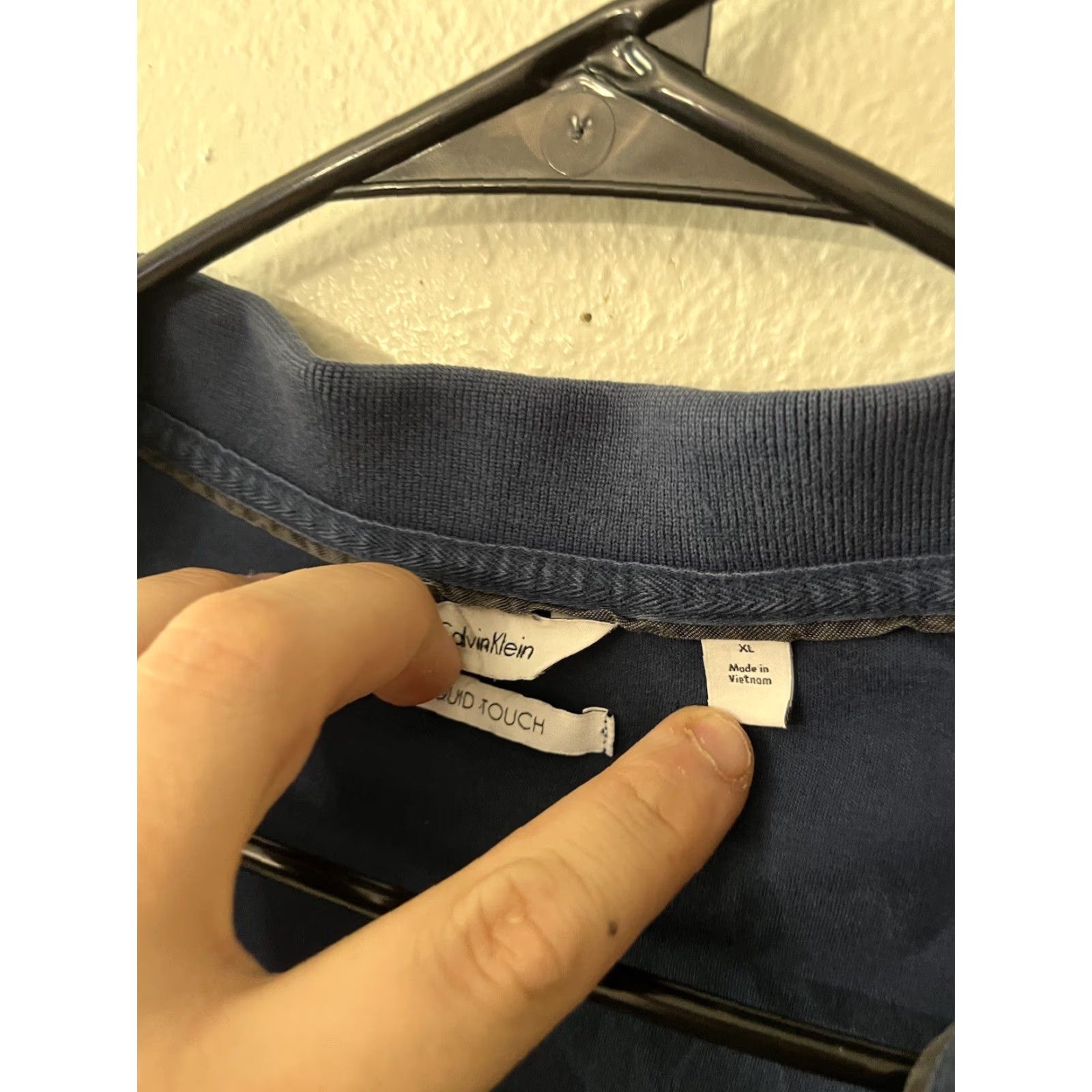 Calvin Klein VINTAGE Calvin Klein Polo Shirt Shirt XL Light Blue Short Sleeve Knit Cotton Regular Mens 90s Logo Classic Modern Polo Shirt Calvin Klein Liquid Touch Size US XL / EU 56 / 4 - 2 Thumbnail