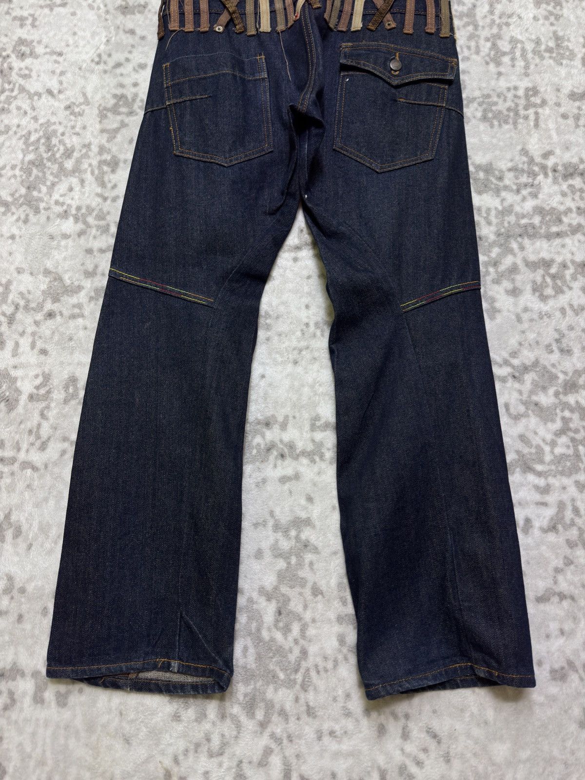 If Six Was Nine Japanese Archive BreathMINt Double Waist Punk Denim Pants Size US 31 - 12 Thumbnail