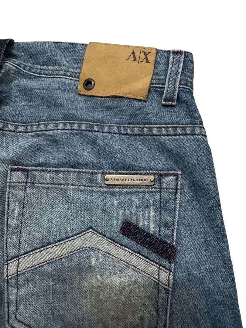 If Six Was Nine VINTAGE ARMANI EXCHANGE DESTROY SPLASHING FADED DENIM GRUNGE Size US 31 - 15 Thumbnail