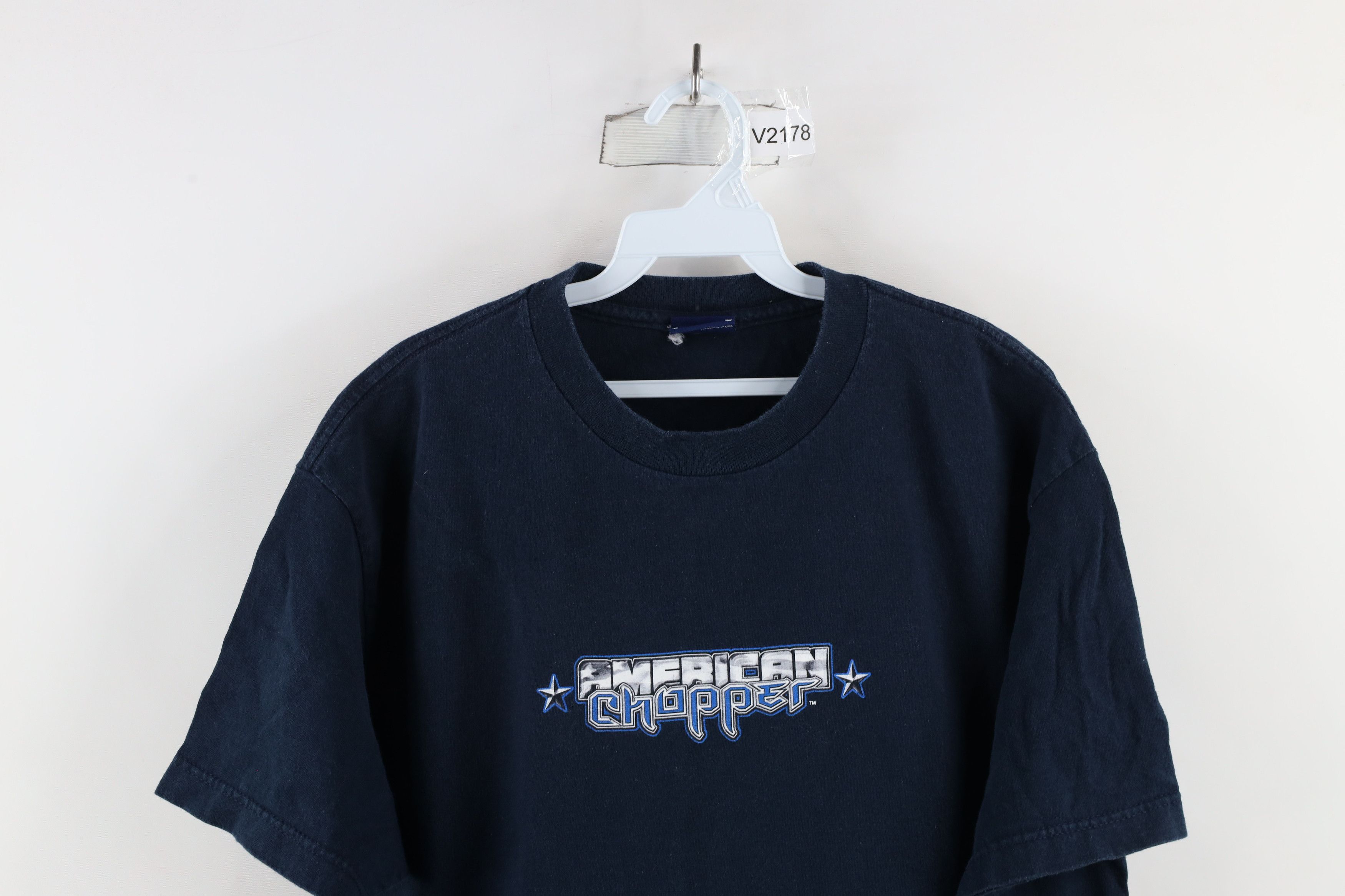 Vintage Vintage Y2K 2003 Chopper Jet Bike Motorcycle T-Shirt Blue Size US L / EU 52-54 / 3 - 2 Thumbnail