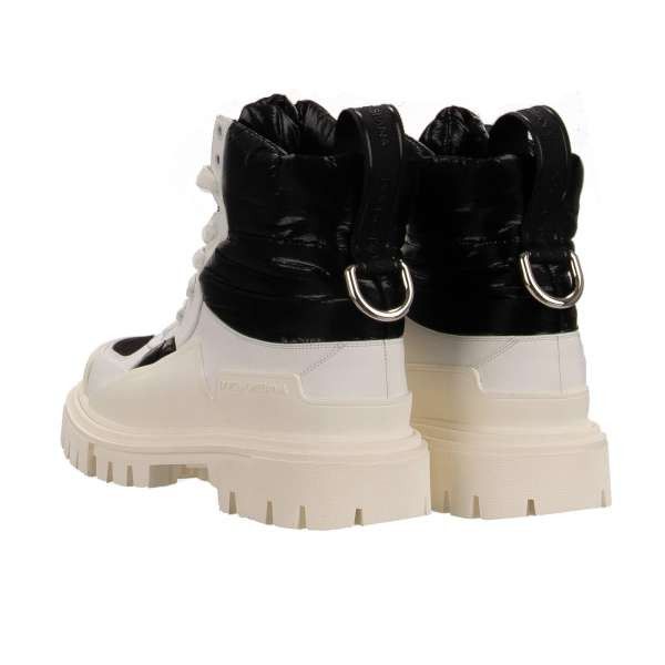 Dolce & Gabbana o1y0825 Padded Ankle Boots in White/Black Size US 9.5 / IT 39.5 - 3 Thumbnail