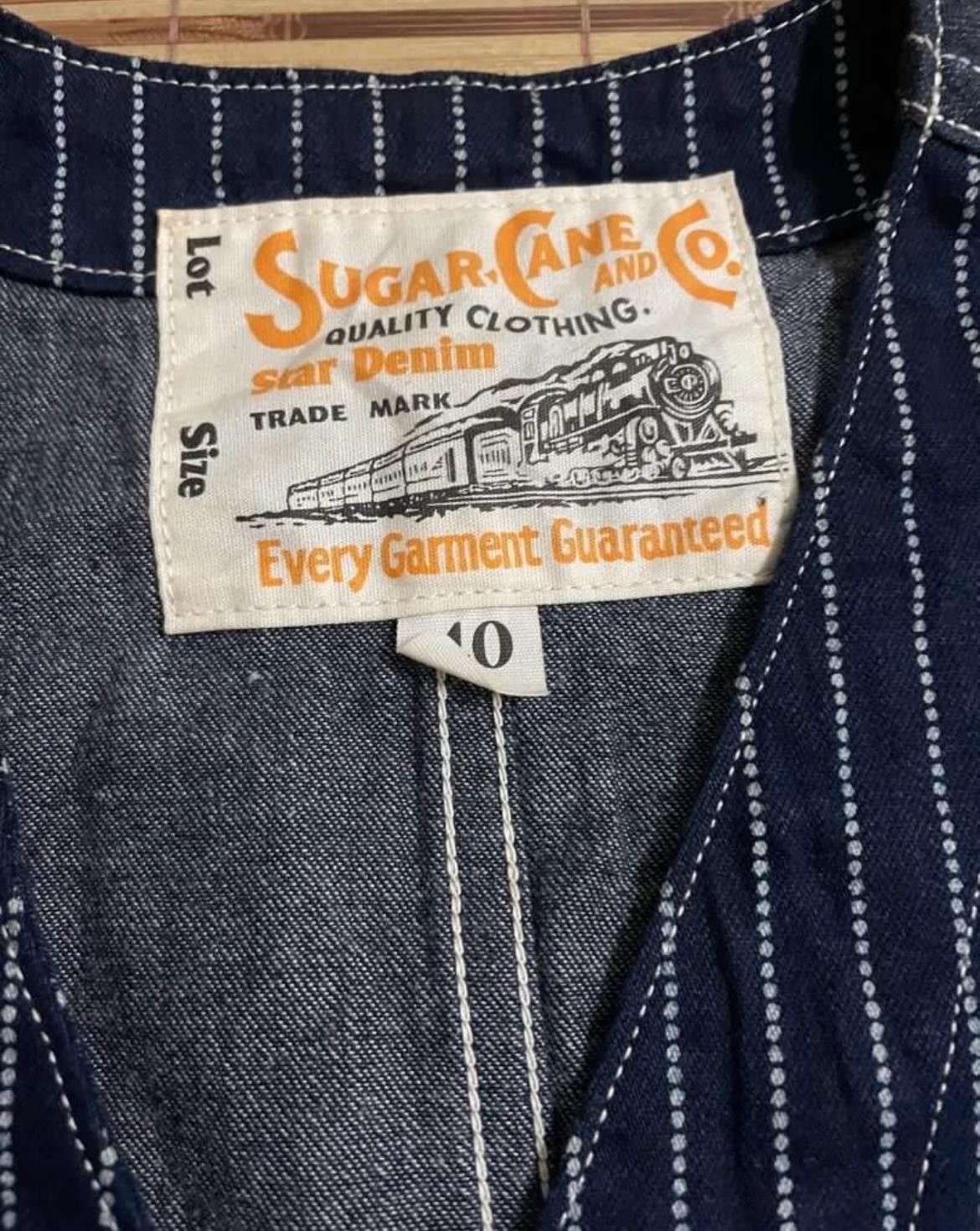 Sugar Cane Sugar Cane 9oz Wabash Stripe Work Buckle Back Vest Jacket Size US M / EU 48-50 / 2 - 6 Thumbnail