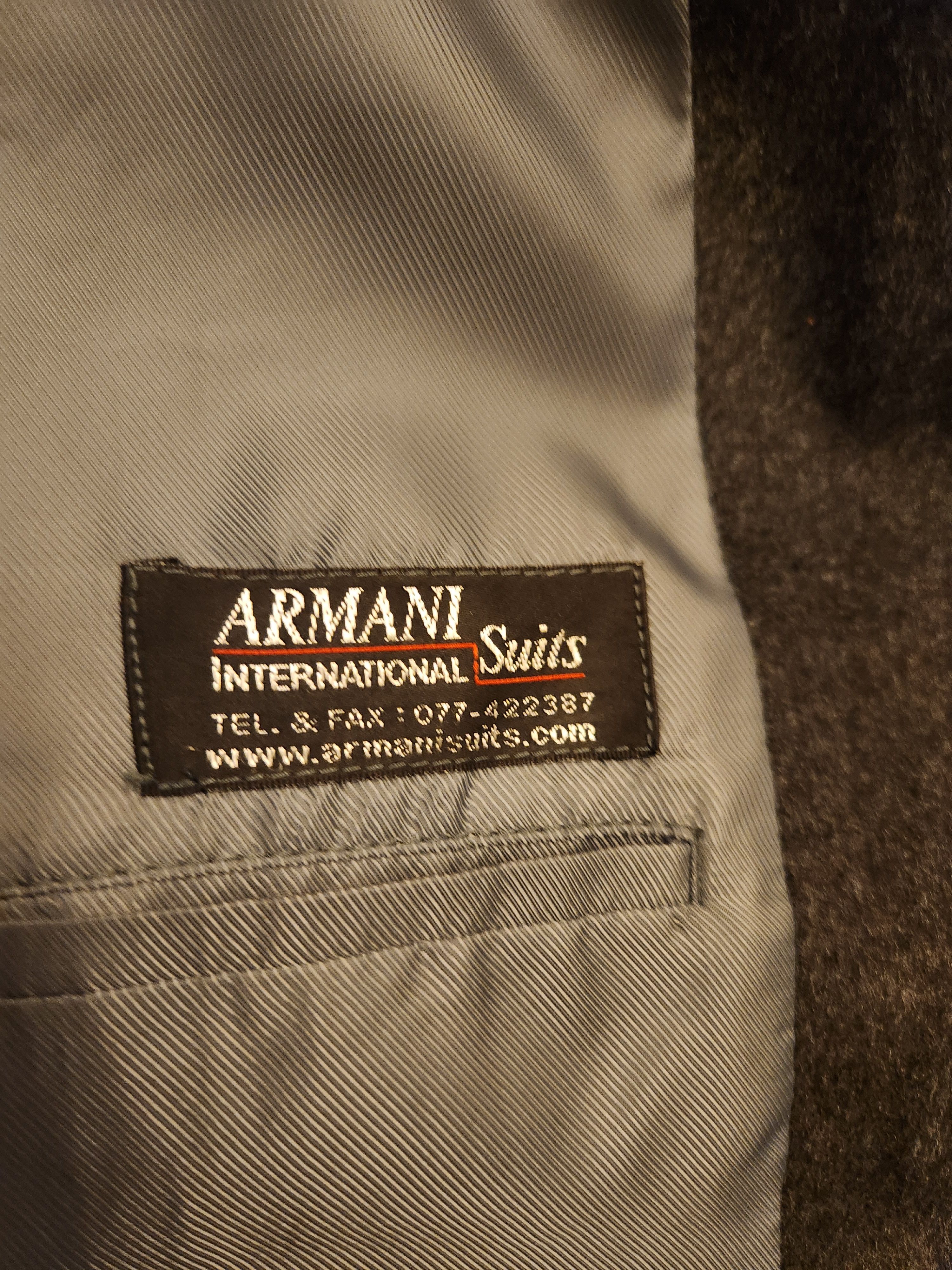 Armani 100% Cashmere Men's Gray Overcoat Size US L / EU 52-54 / 3 - 4 Thumbnail
