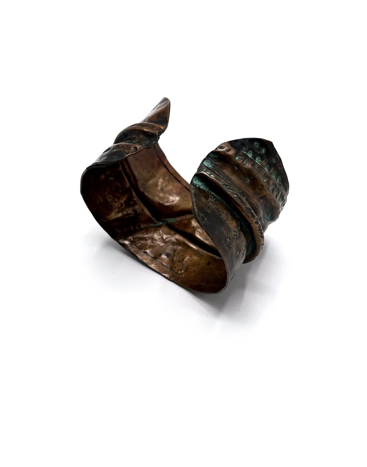 Japanese Brand Handmade Hammered Copper Cuff Bangle Size ONE SIZE - 6 Thumbnail