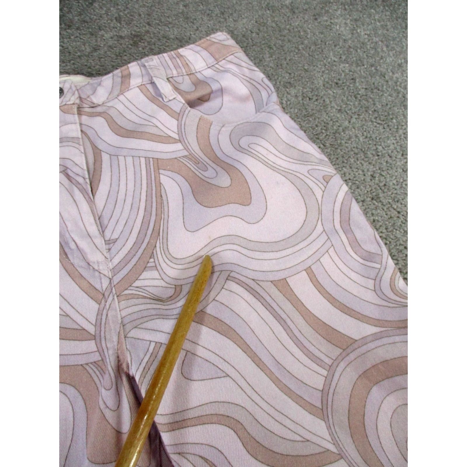 Vintage Wilfred Free Jeans Womens 6 Gray White Purple Beige Swirl Denim * Size 28" / US 6 / IT 42 - 5 Thumbnail