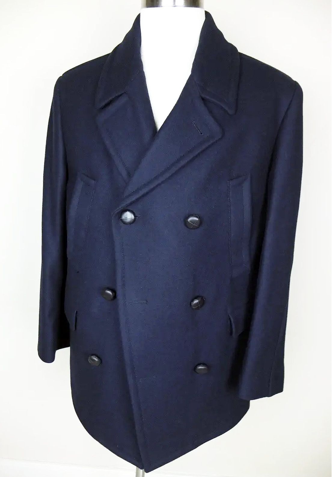 Maison Margiela MARTIN MARGIELA navy double-breasted coat Size US L / EU 52-54 / 3 - 1 Thumbnail