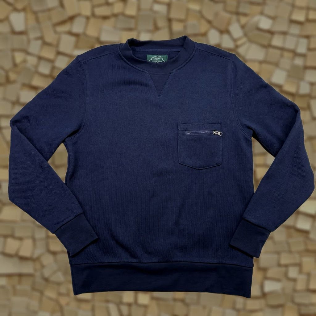 Vintage Arthur Beale AB Crewneck Pocket Pullover Mens M Navy Sweatshirt Size US M / EU 48-50 / 2 - 1 Thumbnail