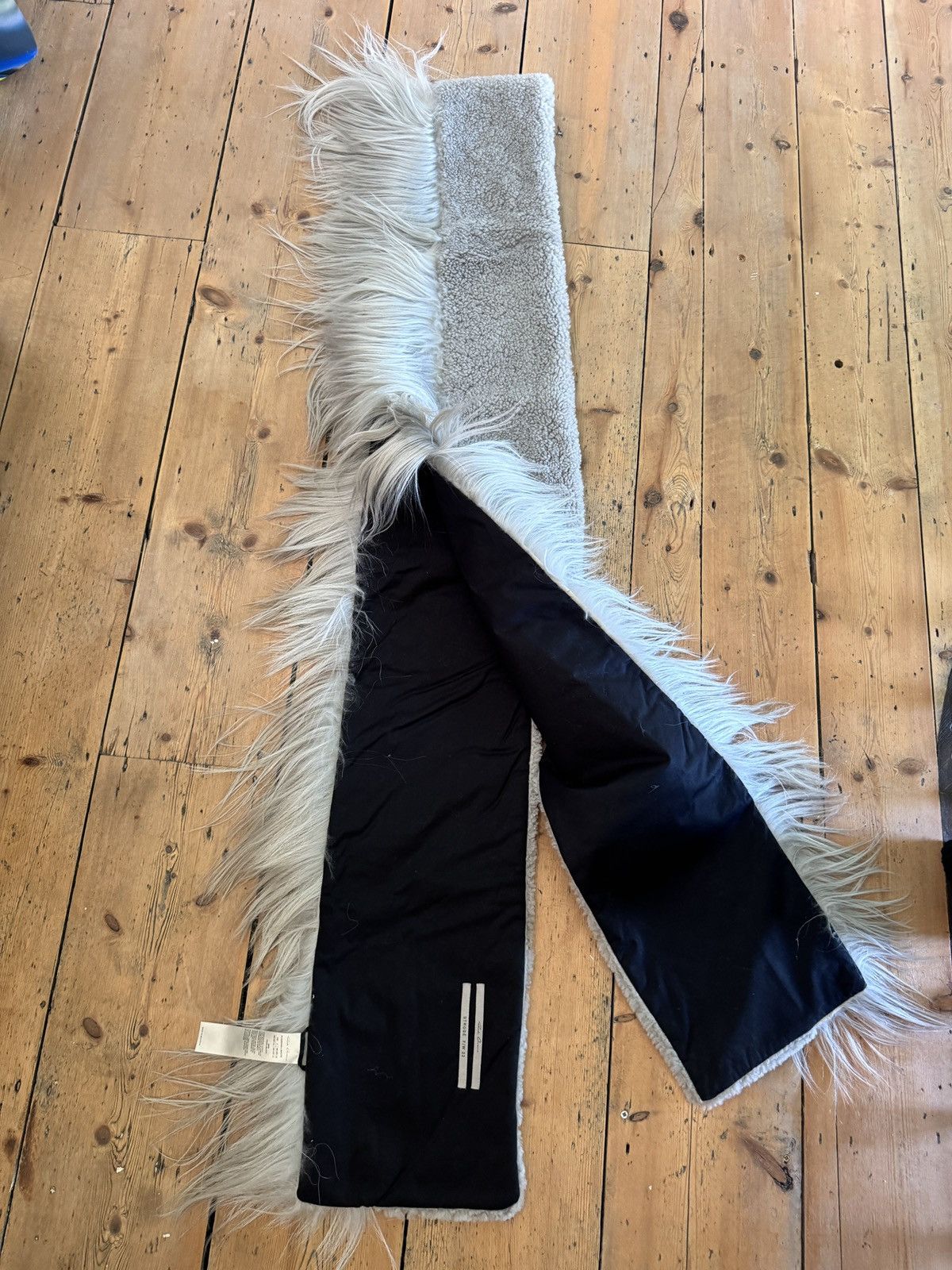 Rick Owens Strobe shearling and goat fur scarf, extra long Size ONE SIZE - 5 Thumbnail