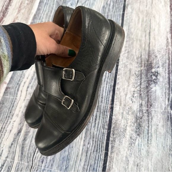 Frye Frye James Monk Strap Black Leather Shoe Size Men's Size US 9.5 / EU 42-43 - 6 Thumbnail