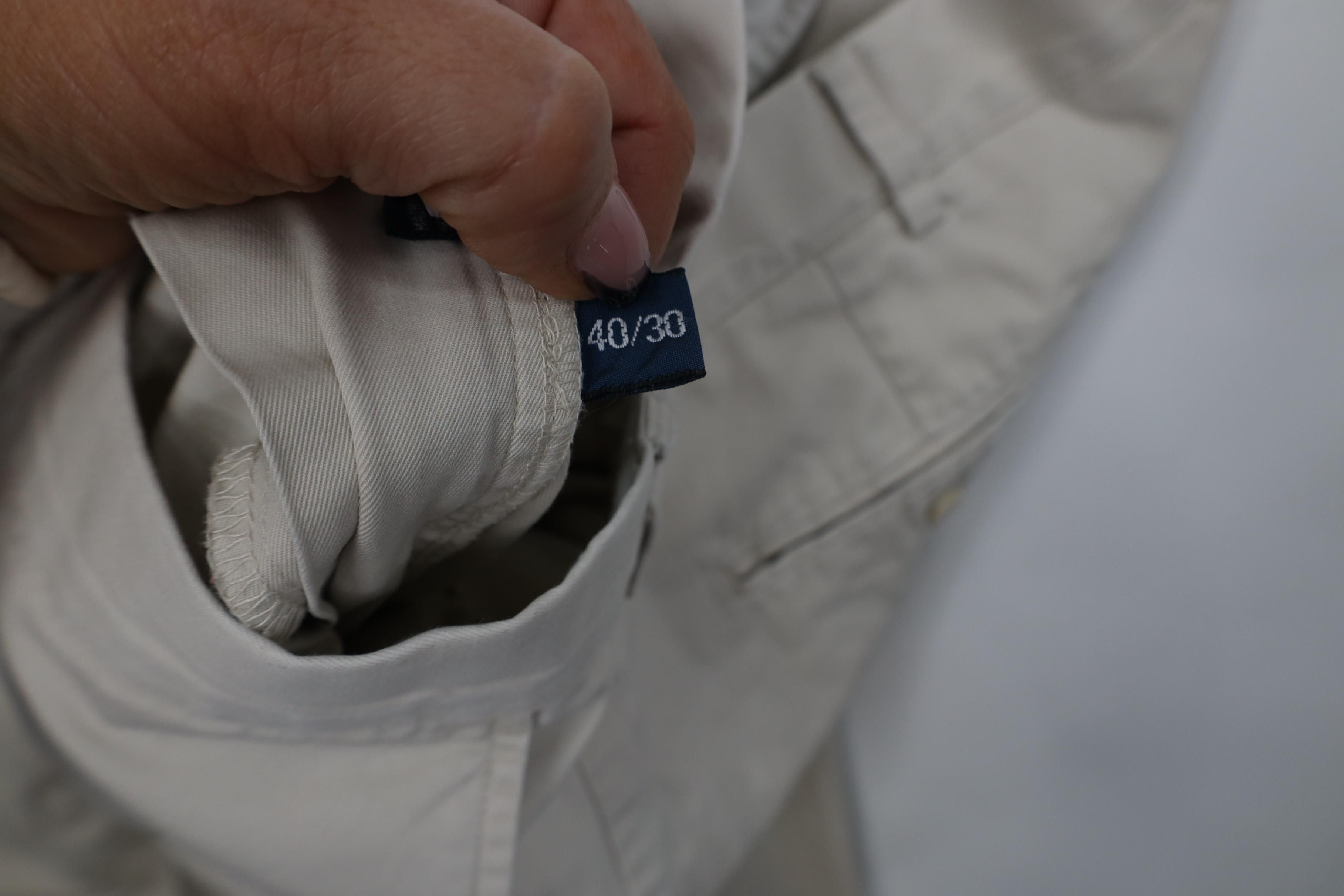 Polo Ralph Lauren Vintage 90s Ralph Lauren Wide Leg Chino Pants Stone Cotton Size US 40 / EU 56 - 9 Thumbnail
