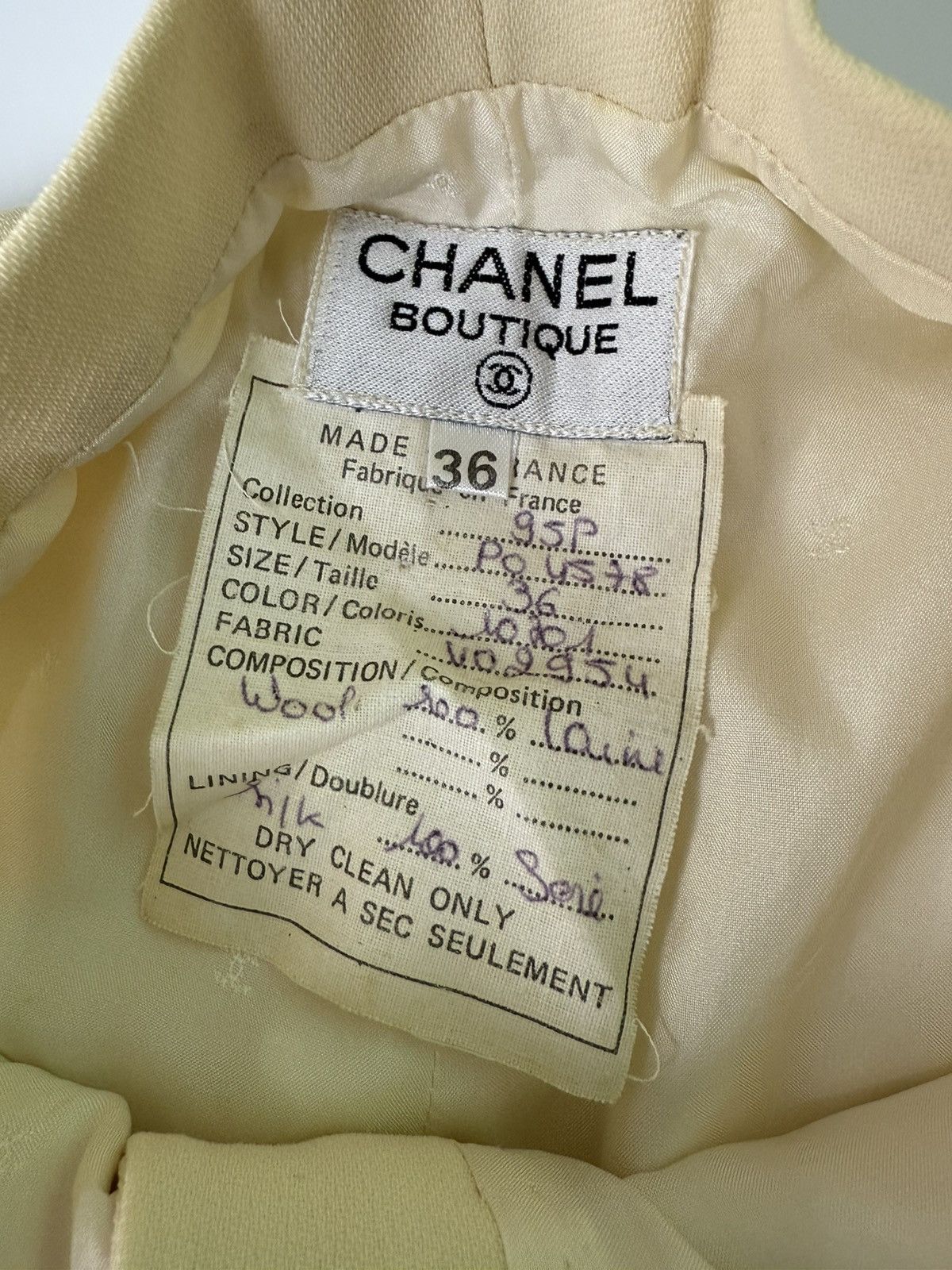 Chanel Chanel Boutique Beige Wide Leg Trousers Size 26" / US 2 / IT 38 - 8 Thumbnail