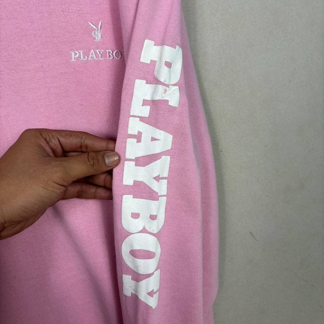 Playboy Pink Playboy Bunny Big Logo Sweatshirt Jumper Crewneck Size US XL / EU 56 / 4 - 5 Thumbnail
