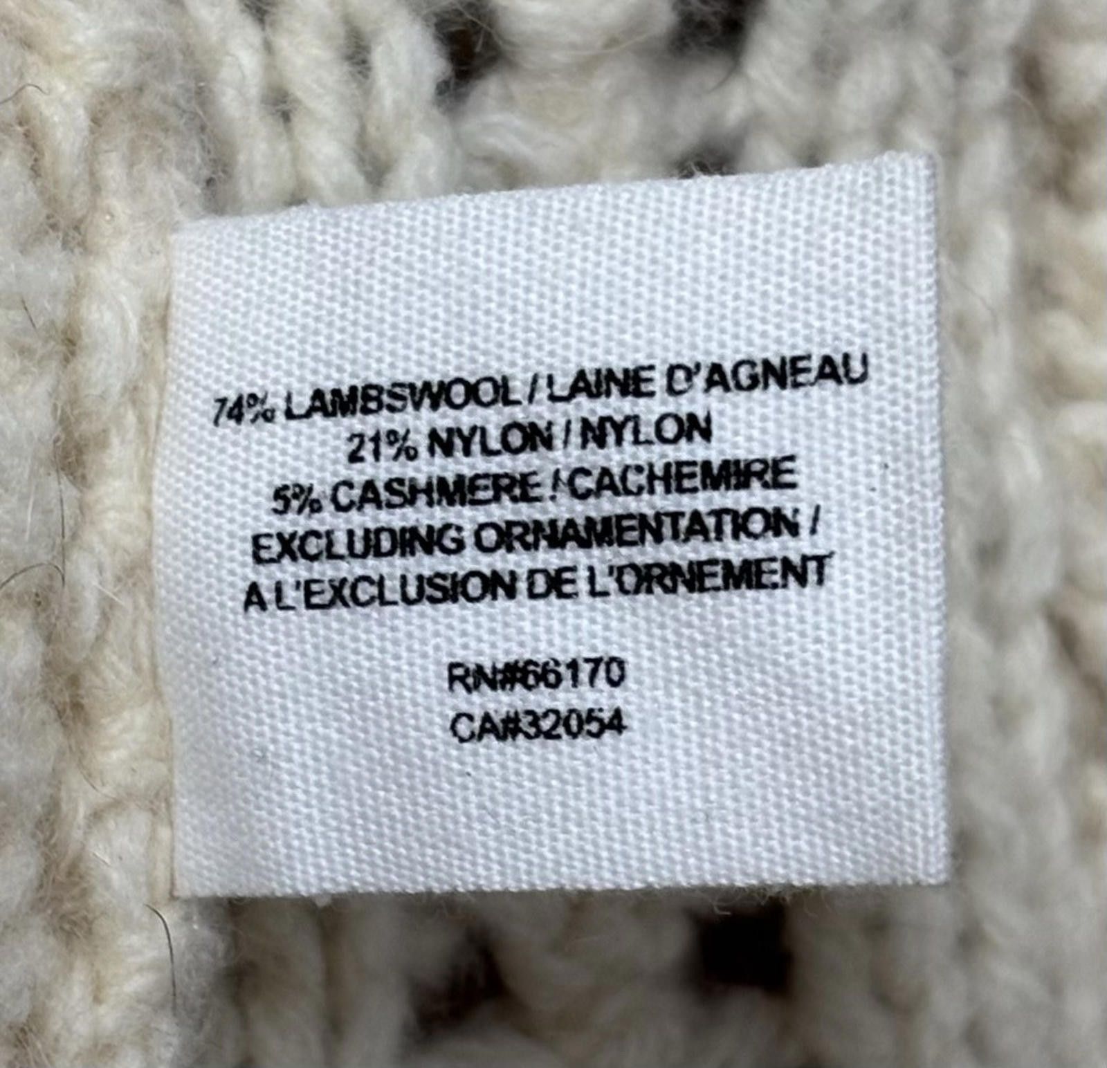 Anthropologie Guinevere Anthropologie Womens S Ivory Lambswool Cashmere Size S / US 4 / IT 40 - 11 Thumbnail