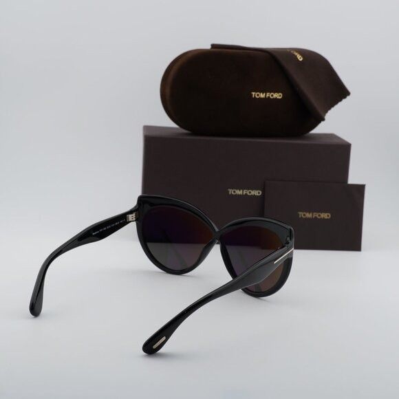 Tom Ford Tom Ford Beatrice FT1196 01A Sunglasses Black Butterfly Fram Size ONE SIZE - 8 Thumbnail