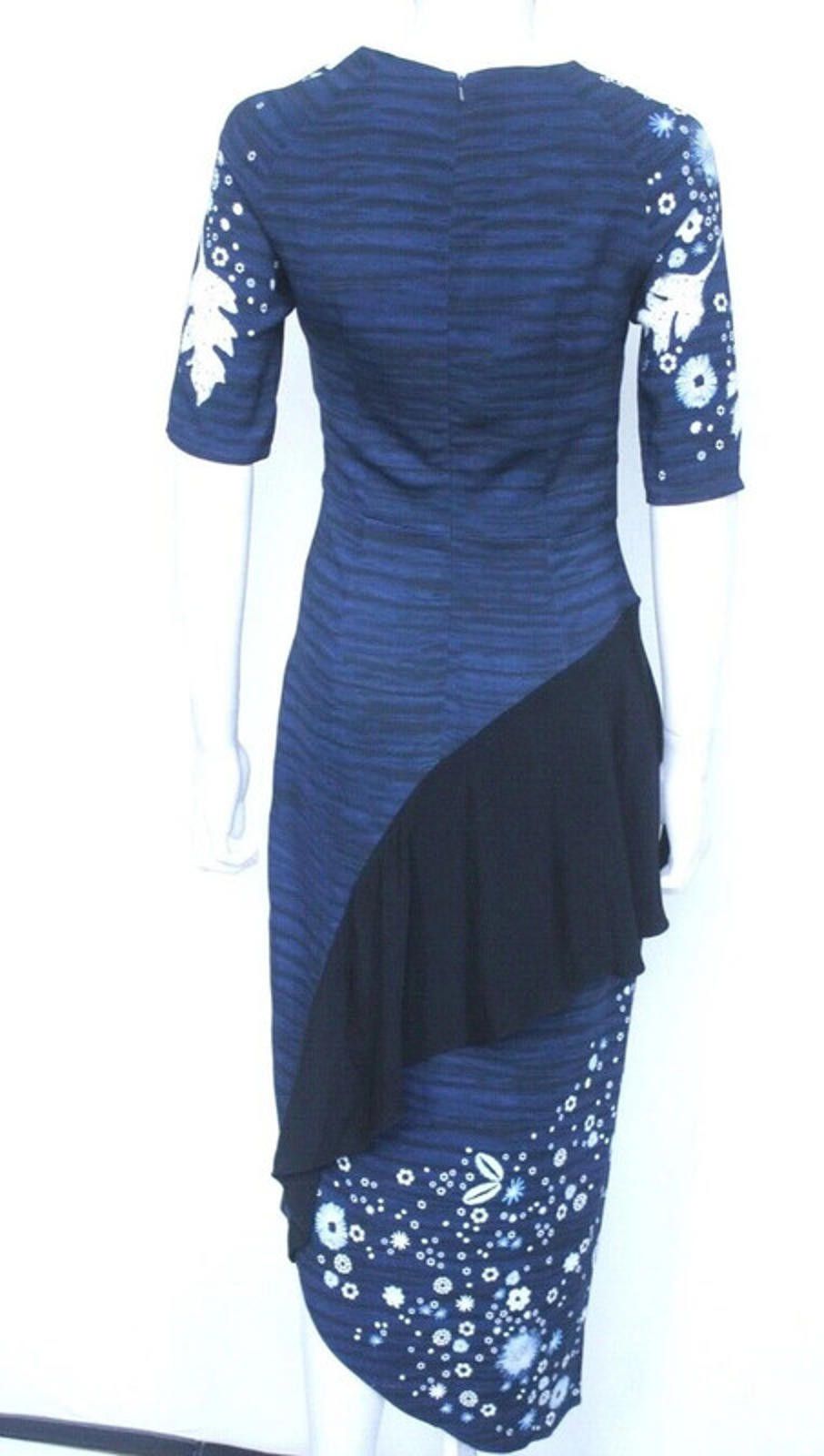 Other Peter Pillotto Cady Pencil Dress Navy Leaf UK 8 RRP £1442 Size S / US 4 / IT 40 - 4 Thumbnail