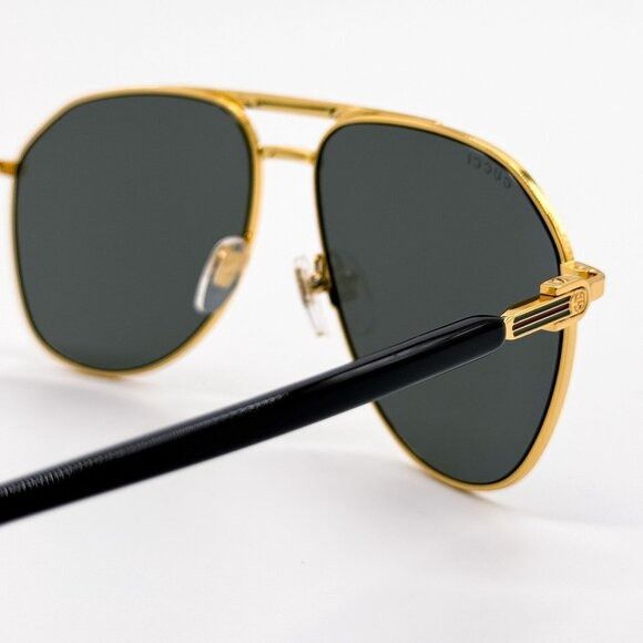 Gucci NEW GUCCI SUNGLASSES GG1220S 001 BLACK/GOLD UNISEX EYEWEAR Size ONE SIZE - 6 Thumbnail