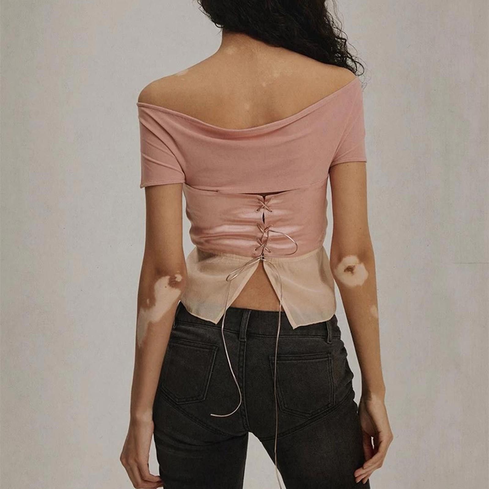 Japanese Brand Pink Satin Off-Shoulder Y2K Top Size M Size M / US 6-8 / IT 42-44 - 8 Thumbnail