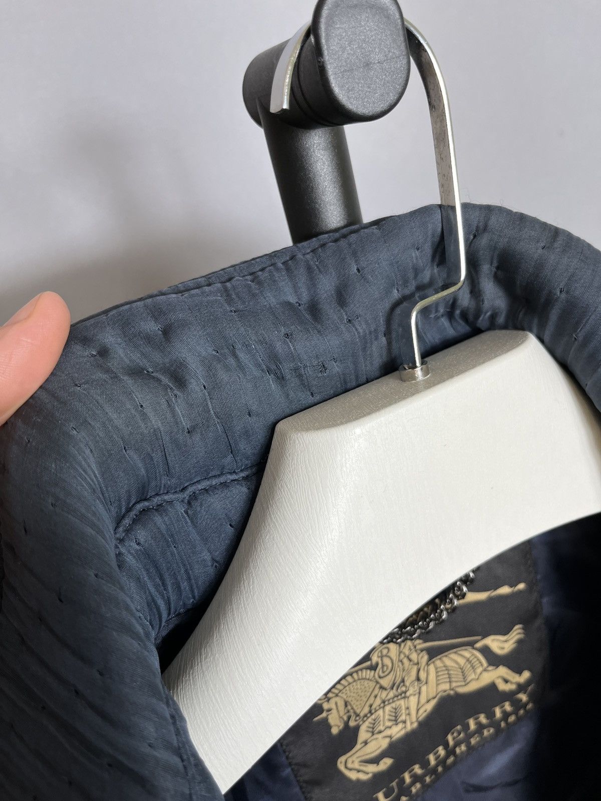 Burberry Burberry blue trench coat in wool and silk jacket button Size M / US 6-8 / IT 42-44 - 8 Thumbnail
