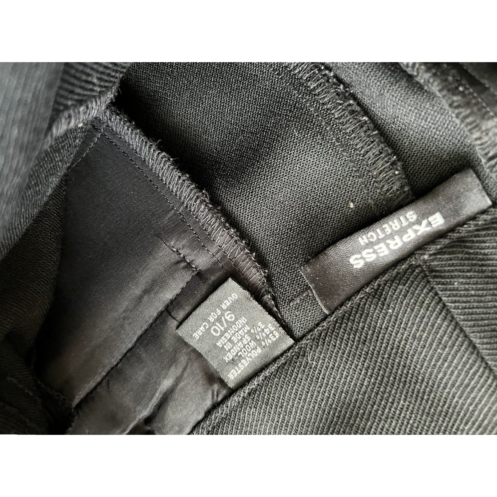 Express VINTAGE EXPRESS Wool Blend Dress Pants Sits at Waist 10 Regular Straight Leg Women Size 10 Black Size 32" / US 10 / IT 46 - 5 Thumbnail