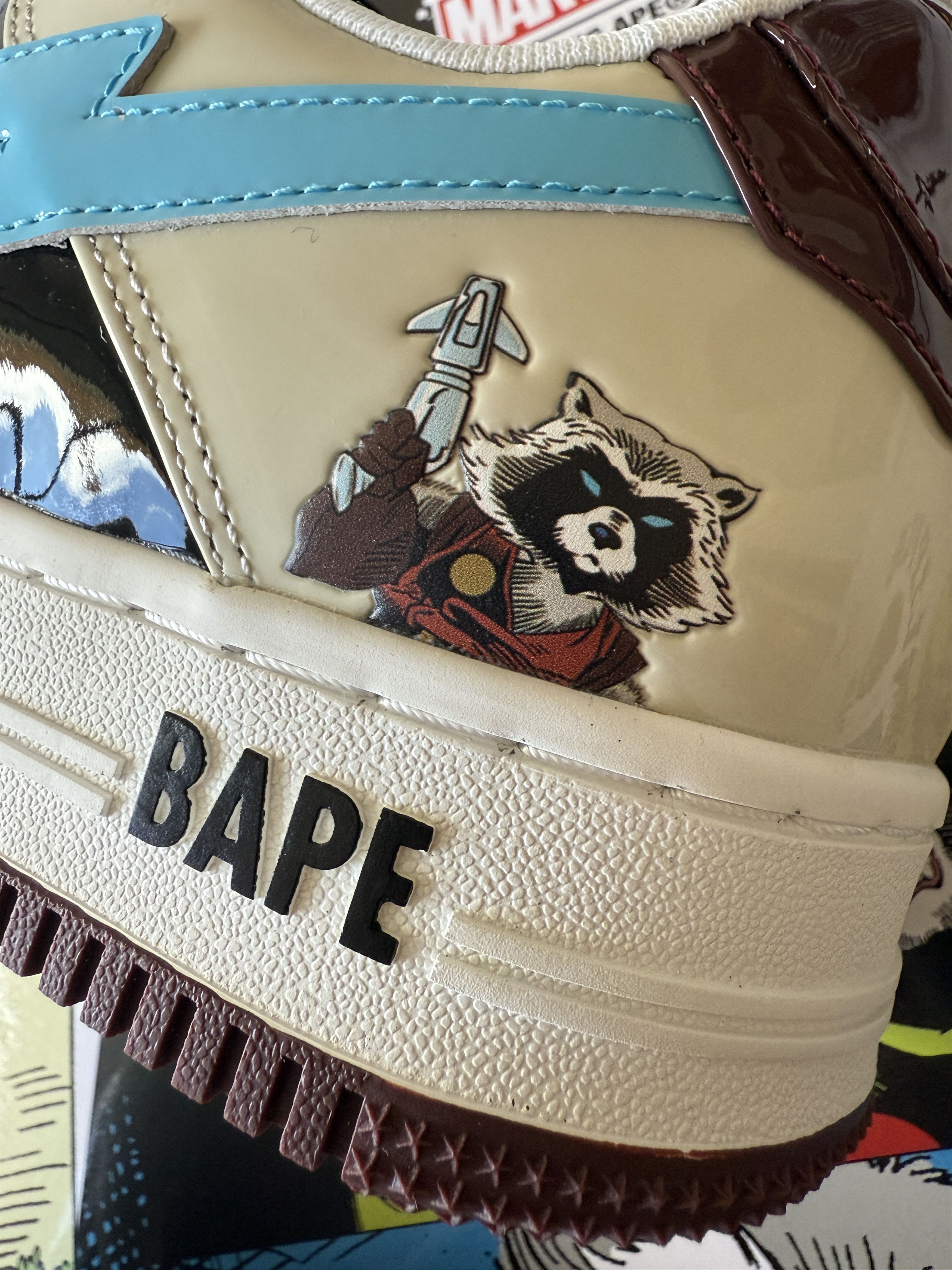 Bape MARVEL BAPE STA ROCKET RACOON Size US 9 / EU 42 - 7 Thumbnail