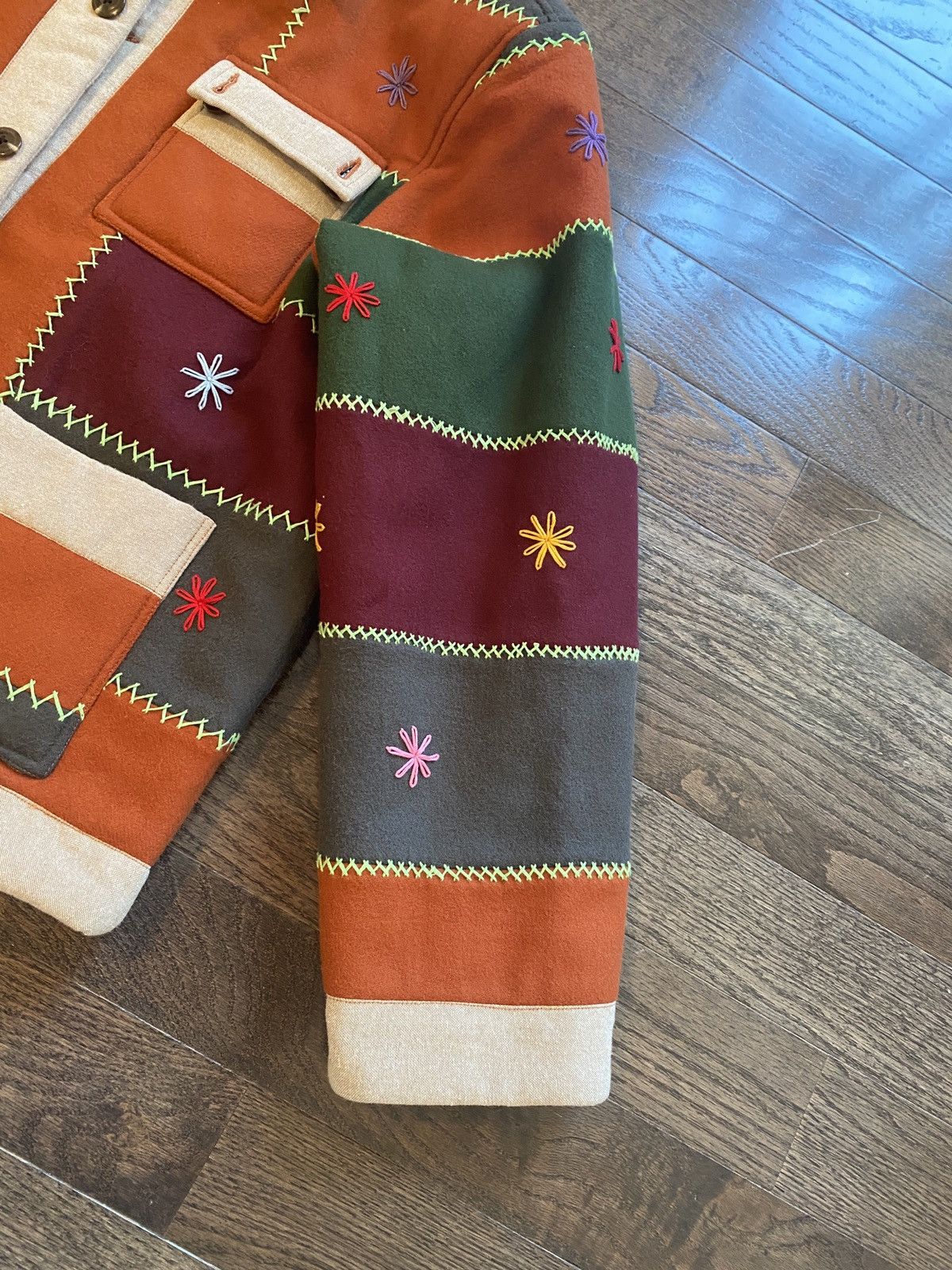 Bode BODE Embroidered Autumn Quilt Jacket size L/XL Size US L / EU 52-54 / 3 - 16 Thumbnail