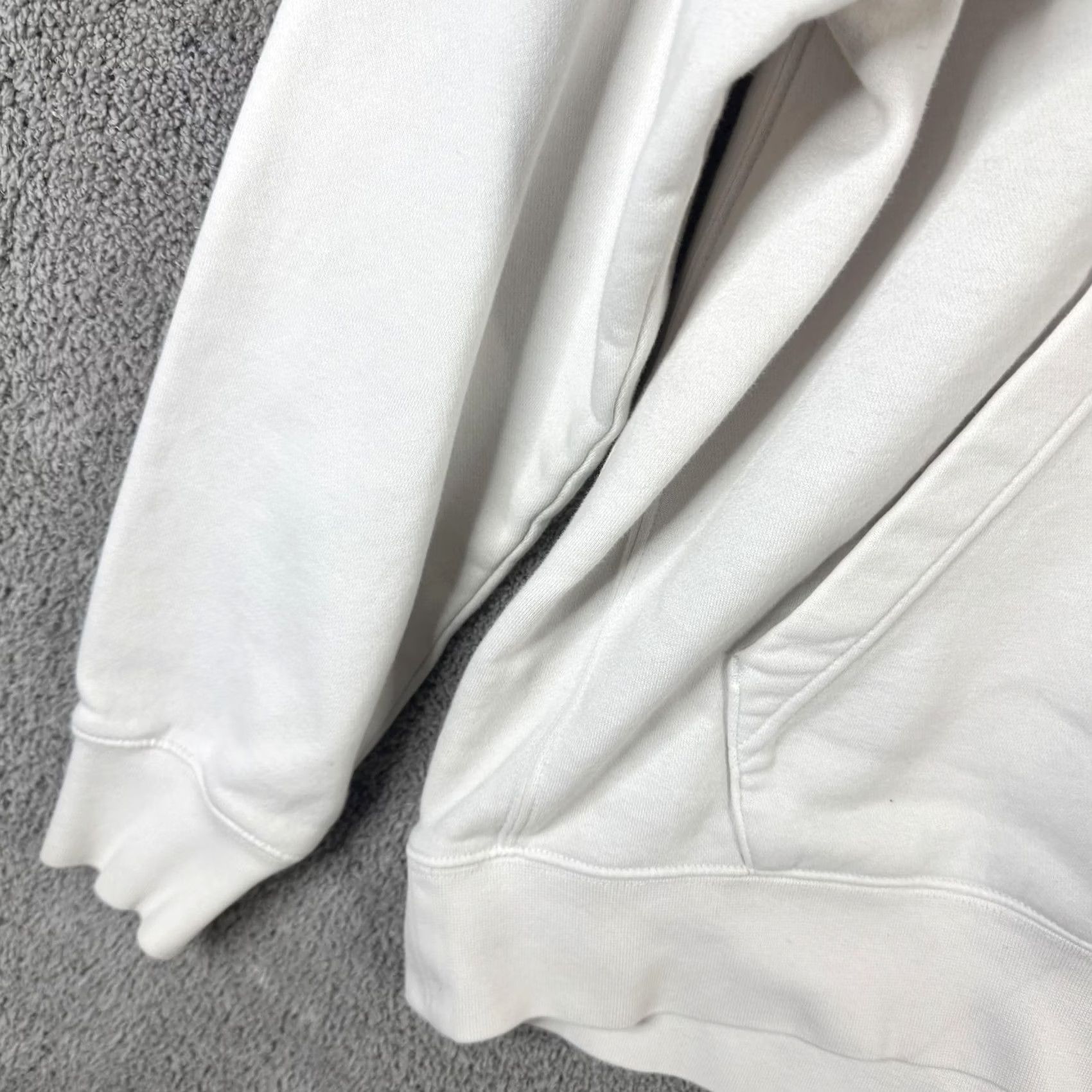 Nike Nike Hoodie Mens Large White Pullover Fleece Sweatshirt with Swoosh Logo, Hooded, Pockets, Crew Neck, Long Sleeve Size US L / EU 52-54 / 3 - 2 Thumbnail
