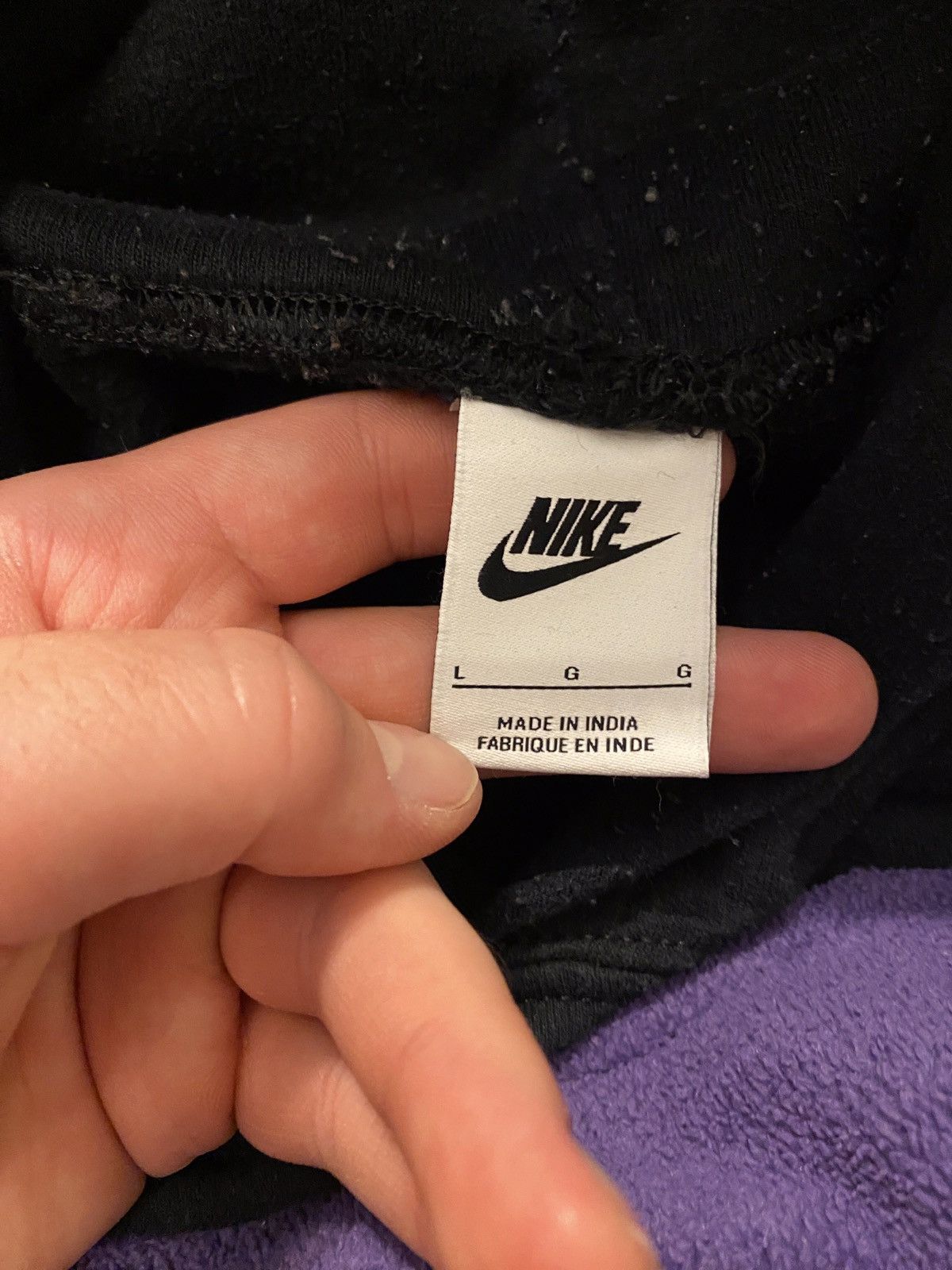 Nike × Vintage Vintage Nike Custom Skelet Center Swoosh Oversize Hoodie Y2K Size US L / EU 52-54 / 3 - 7 Thumbnail