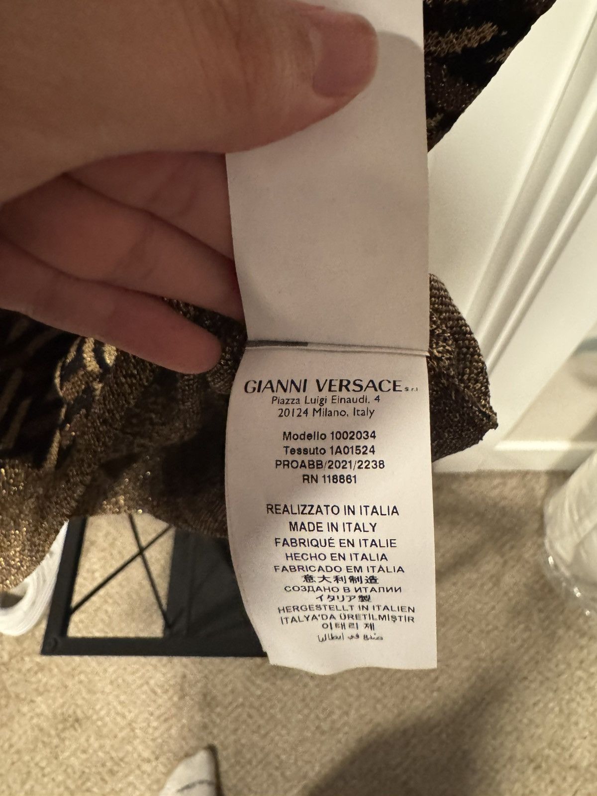 Versace Versace Black & Gold Jacquard Metallic Monogram Vest Size US S / EU 44-46 / 1 - 11 Thumbnail