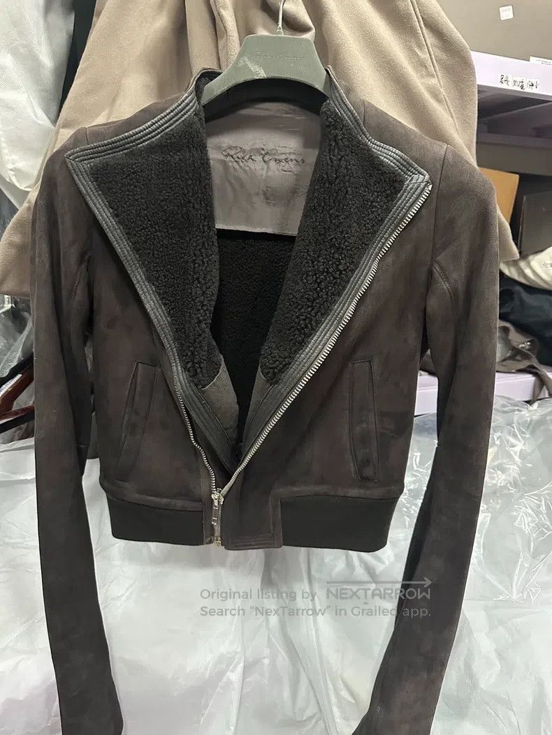 Rick Owens RICK OWENS Brown suede fur-lined coat Size US S / EU 44-46 / 1 - 3 Thumbnail