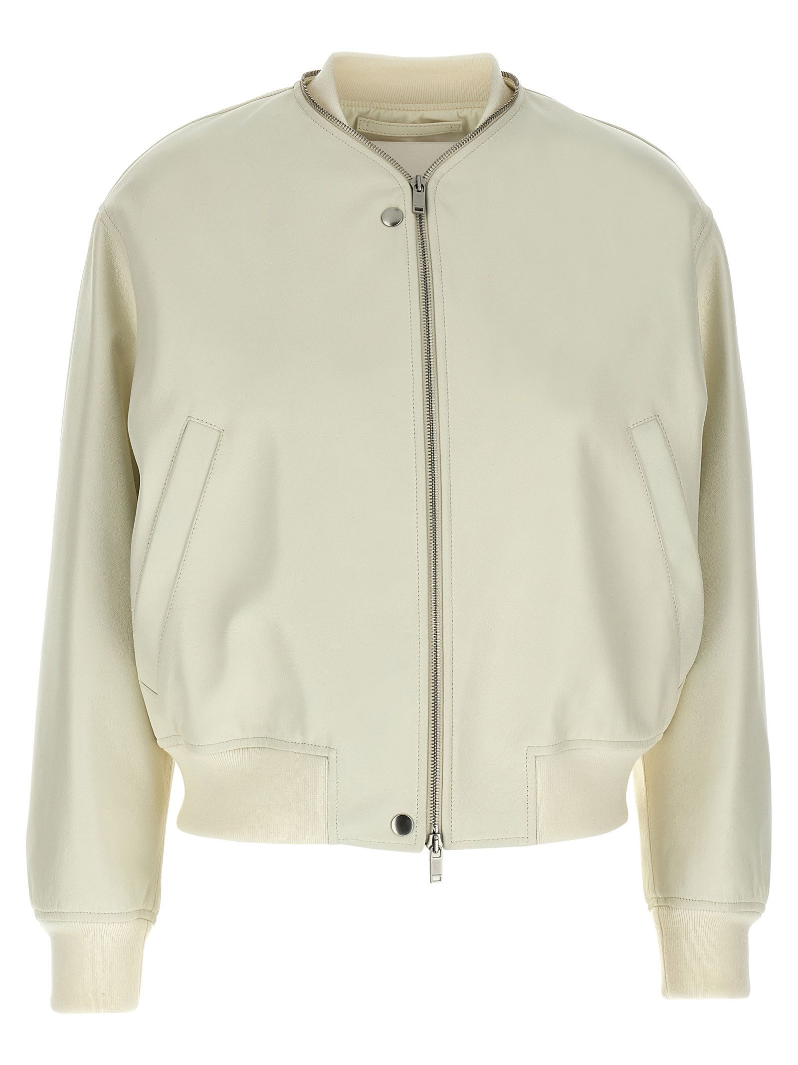 Jil Sander Leather Bomber Jacket Size S / US 4 / IT 40 - 1 Thumbnail