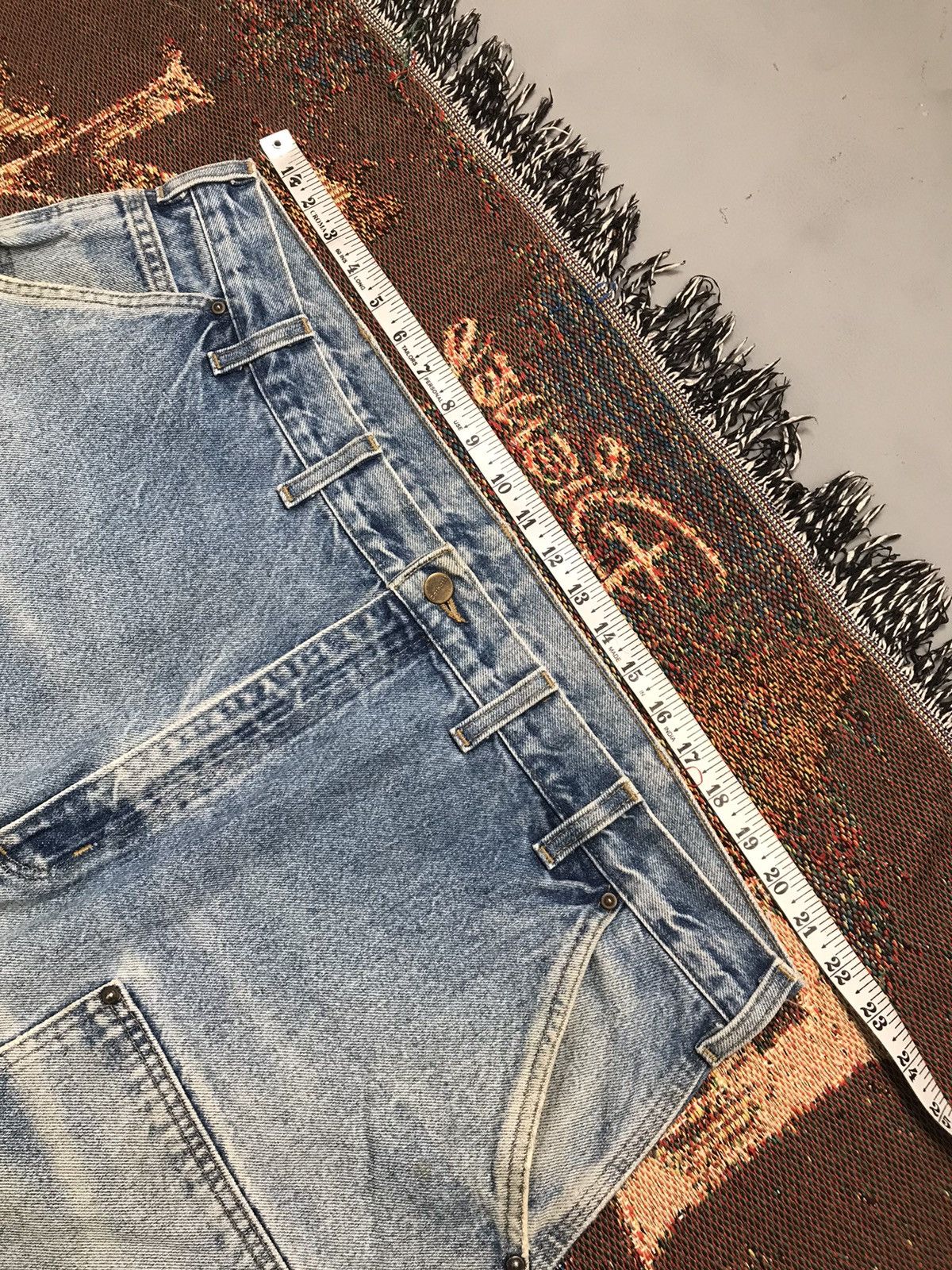 Carhartt Vintage Carhartt B73 DST faded double knee workwear denim Size US 44 / EU 60 - 7 Thumbnail