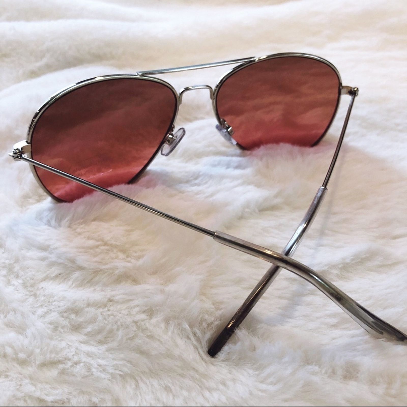 Other Rosalia Dark Pink Full Rim Aviator Sunglasses Size ONE SIZE - 9 Thumbnail