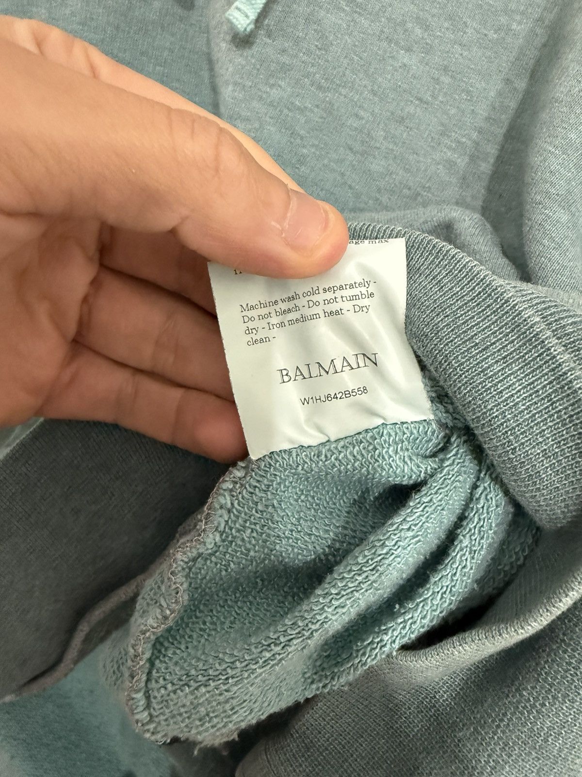 Balmain Decarnin Turquoise Hoody *Rare* Size US L / EU 52-54 / 3 - 9 Thumbnail