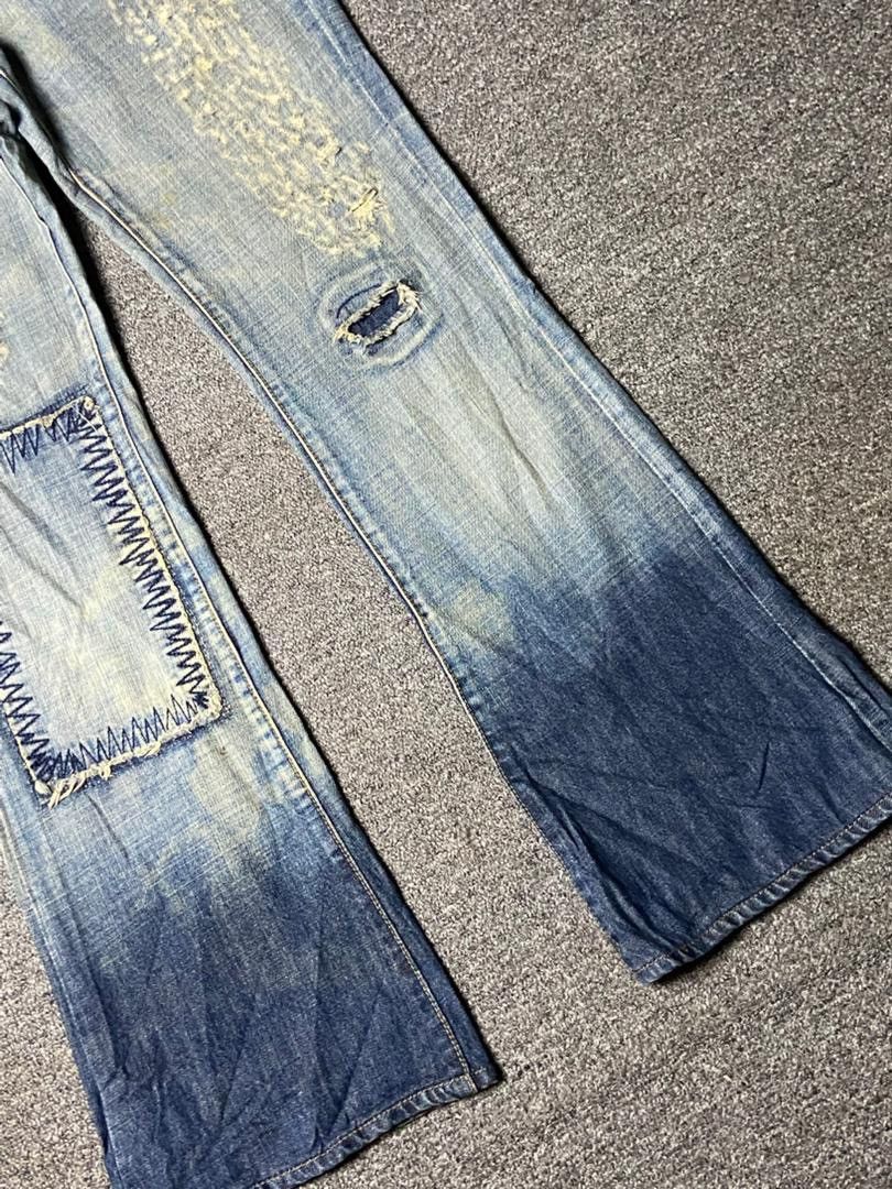 Japanese Brand America & First Distressed Patchwork Flared Jeans (157) Size US 30 / EU 46 - 8 Thumbnail
