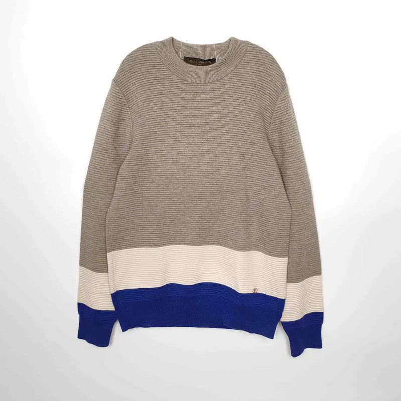 Louis Vuitton Louis Vuitton Men's Gray Knit Sweater 0089 Size US M / EU 48-50 / 2 - 1 Thumbnail