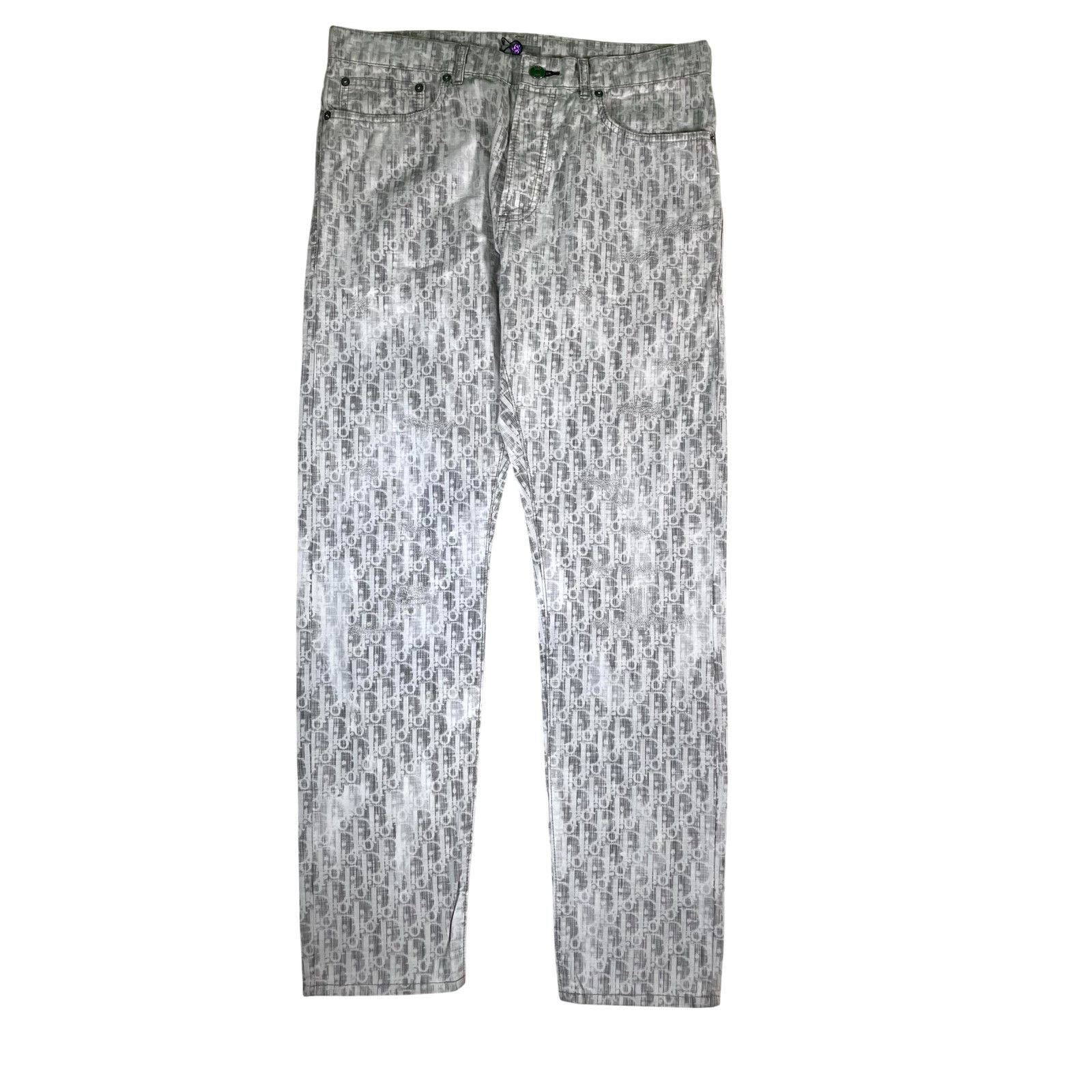 Dior Oblique Monogram Grey & White Jeans