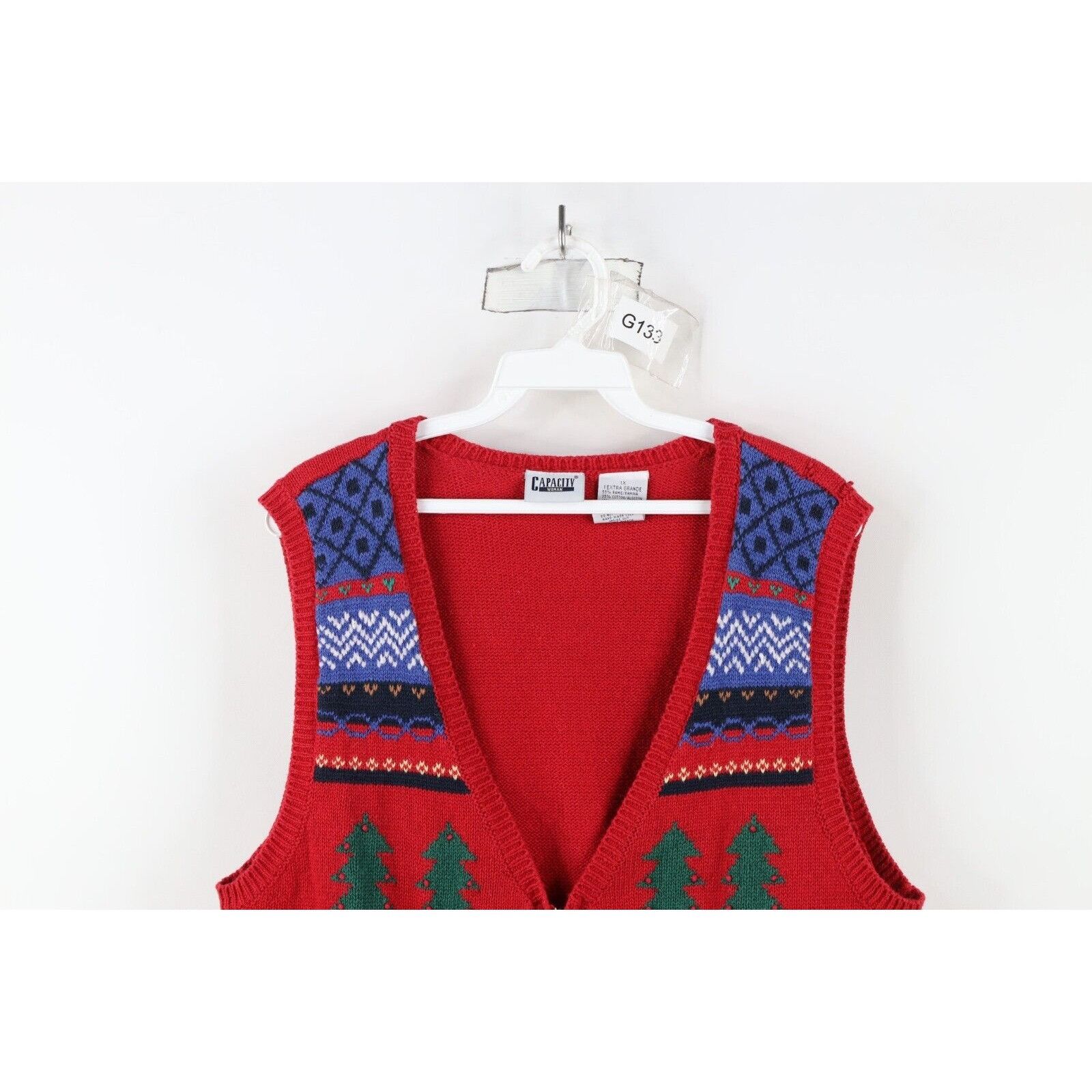 Vintage Vintage 90s Distressed Christmas Penguin Bells Sweater Vest Size XL / US 12-14 / IT 48-50 - 2 Thumbnail