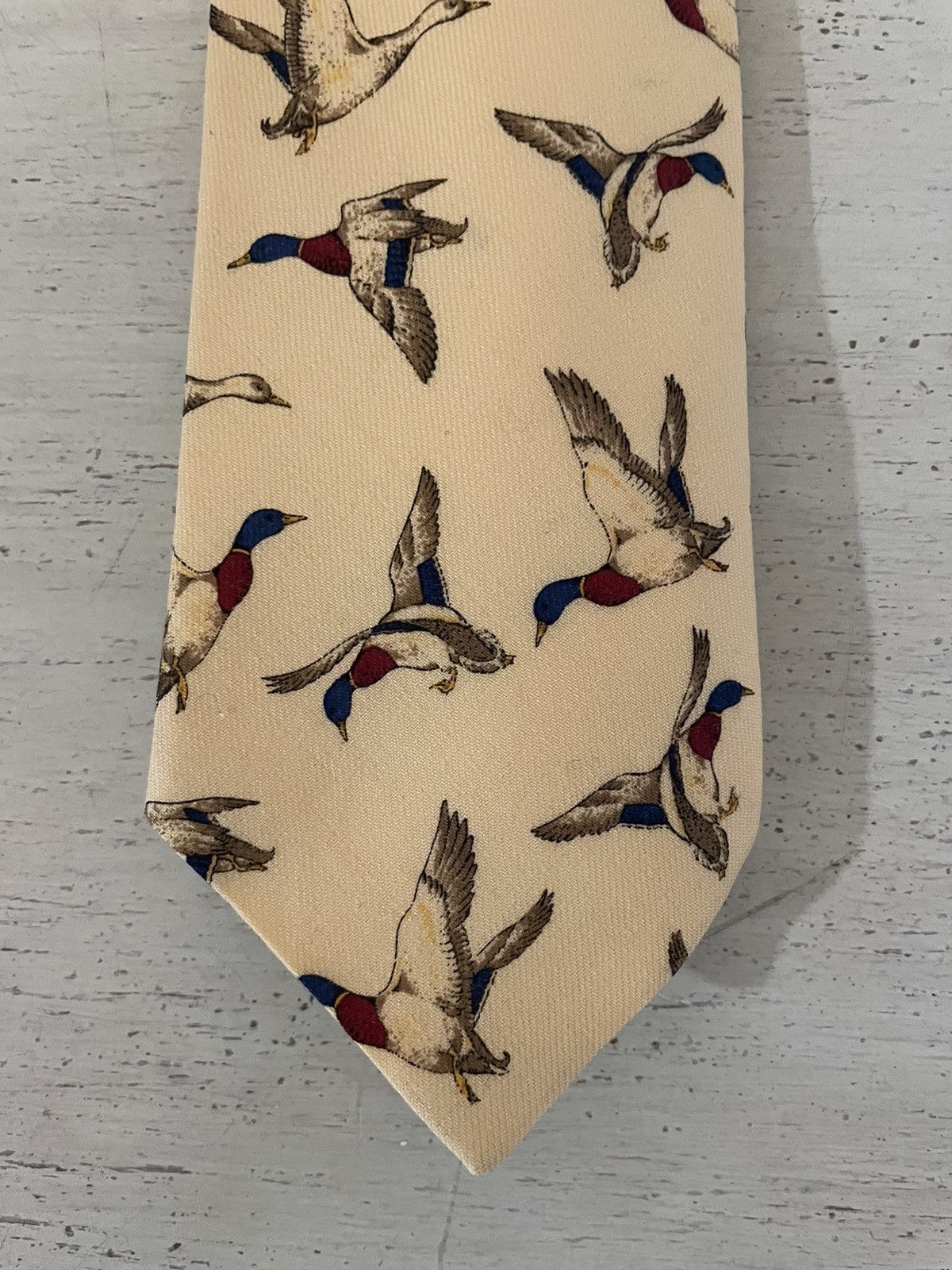 Paul Stuart Printed Wool Mallard Tie Size ONE SIZE - 4 Thumbnail