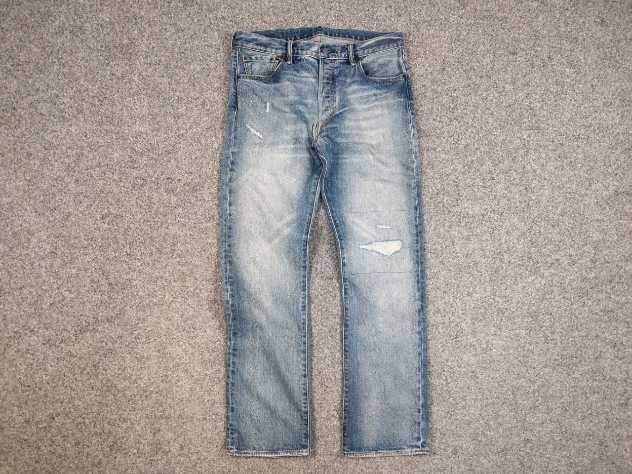 Levi's Levis 501 Patchwork Denim Distressed Jeans Vintage Style Size US 34 / EU 50 - 10 Thumbnail