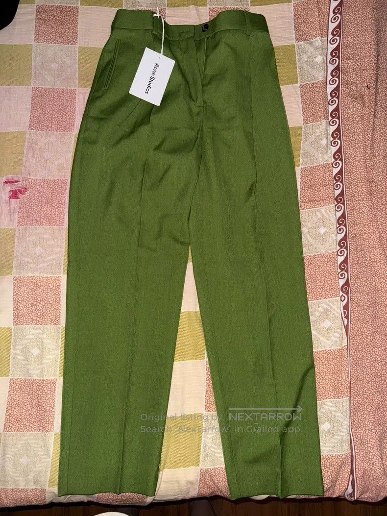 Acne Studios Acne Studios Green Tailored Trousers / Green Suit Pants Size 34S - 1 Thumbnail