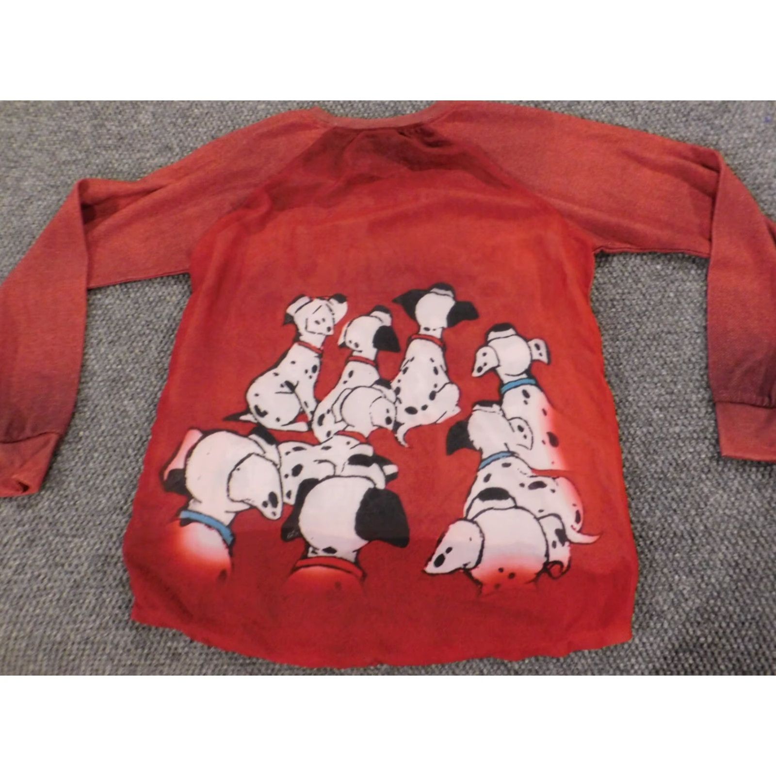 Disney Disney 101 Dalmatians Sweatshirt Womens M Red Pullover Crew Neck Casual Knit Cotton Polyester Stretch Size M / US 6-8 / IT 42-44 - 7 Thumbnail