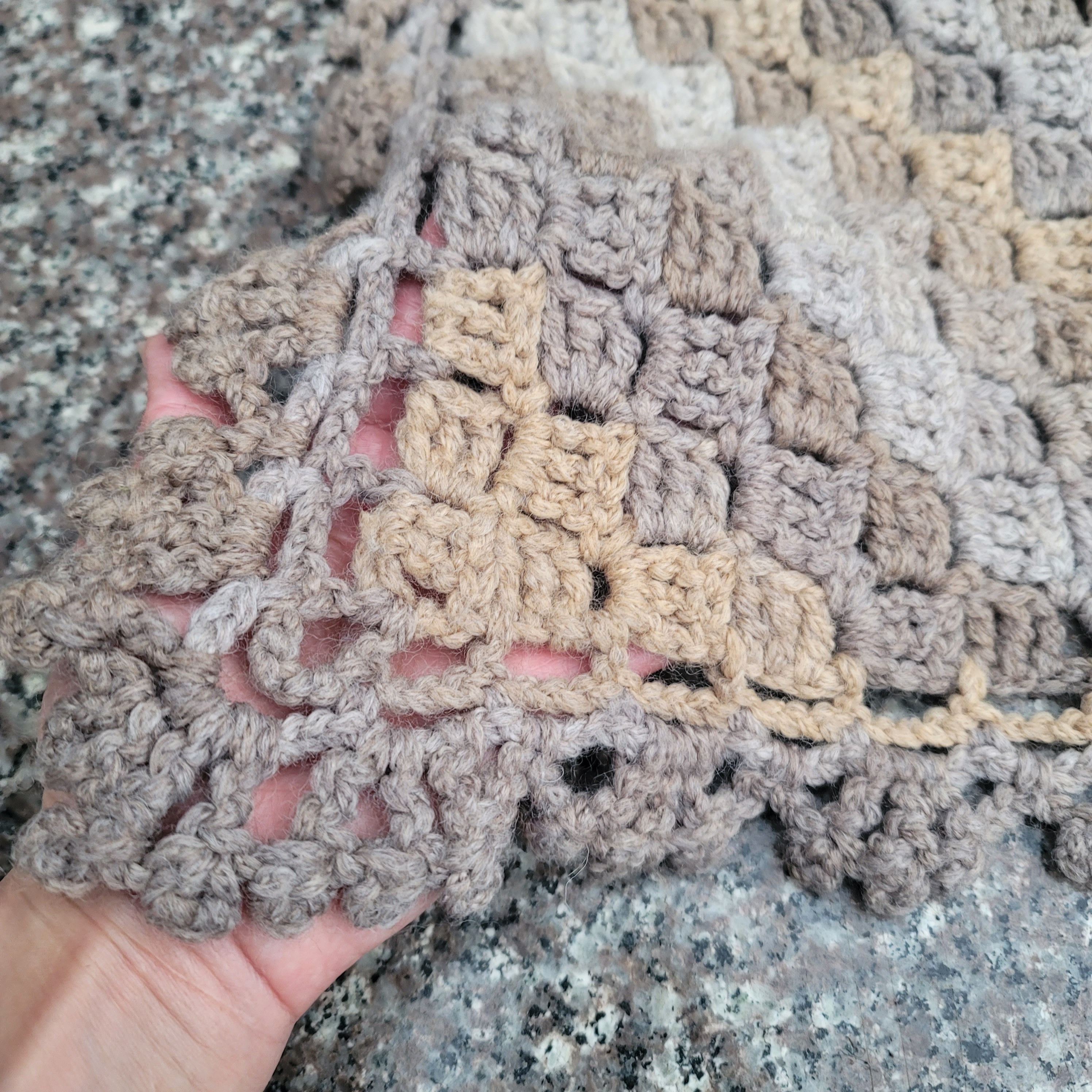 Handmade Crochet Hand-made boho scarf Size ONE SIZE - 2 Thumbnail