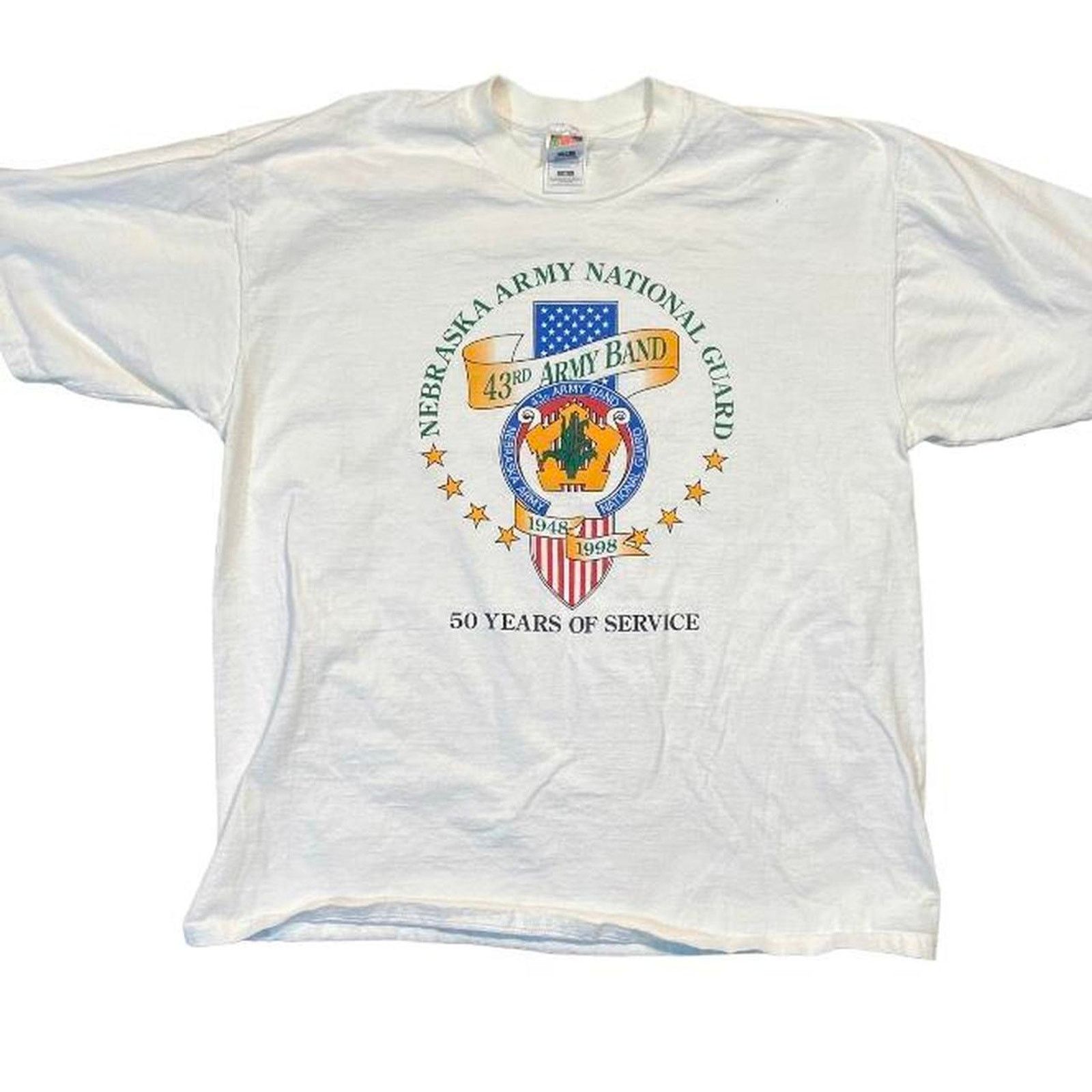 Fruit Of The Loom 90s nebraska army national guard Size US XL / EU 56 / 4 - 1 Thumbnail