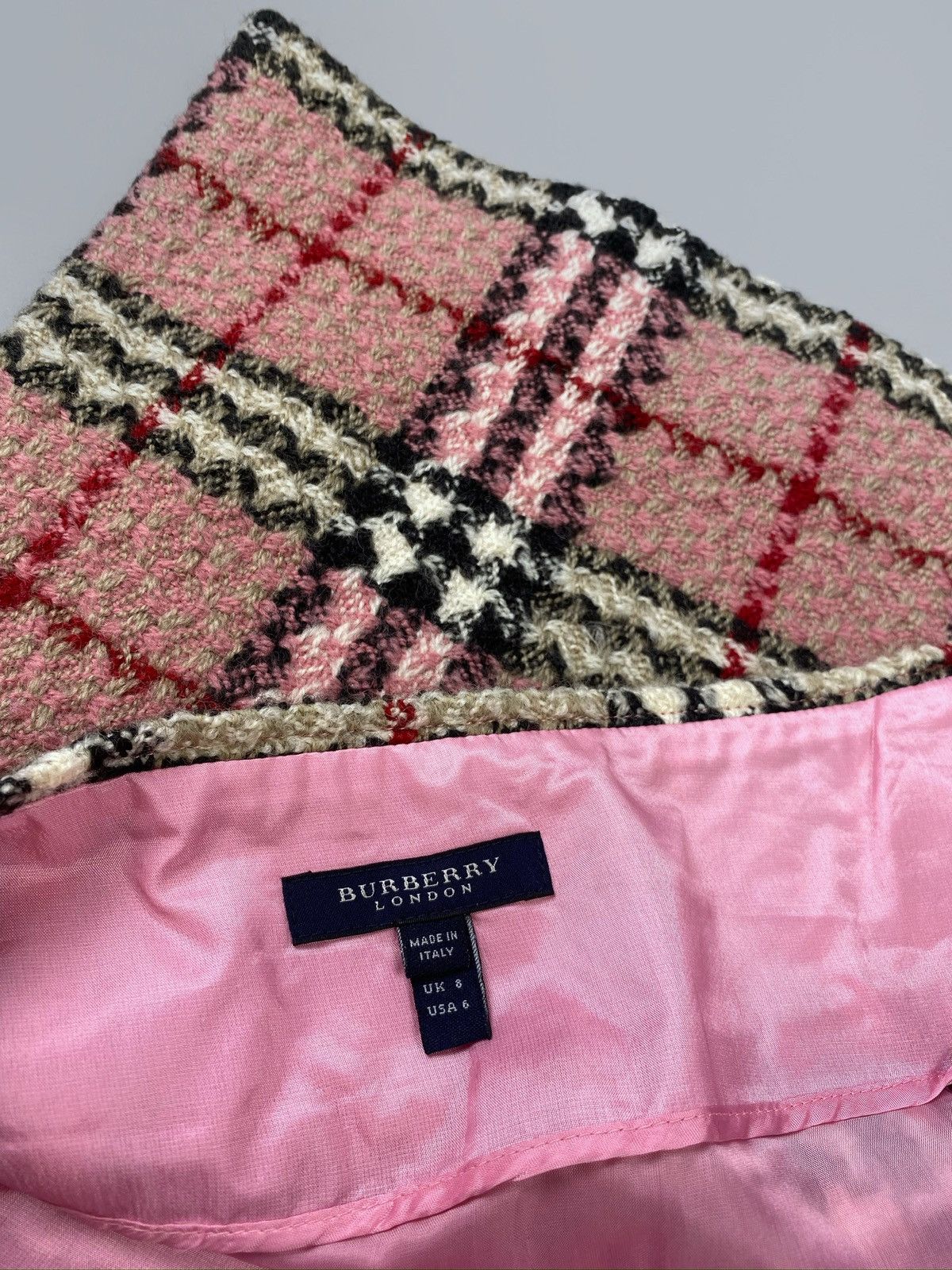 Burberry Vintage Burberry London Nova Check Tweed Skirt UK 8 US 6 Size 27" / US 4 / IT 40 - 9 Thumbnail
