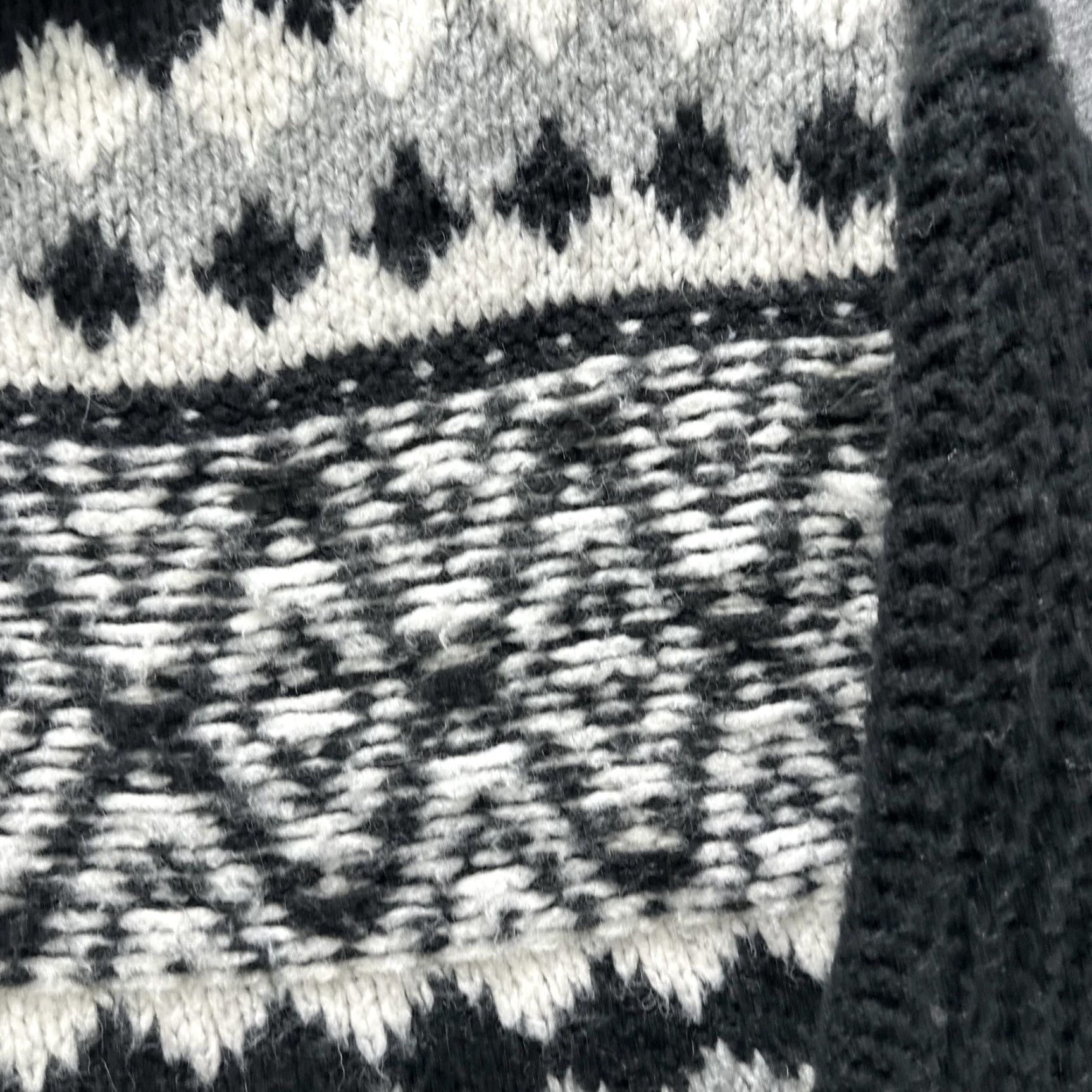 Free People Free People Sweater Womens Medium Black Fair Isle Mock Neck Cropped Pullover Size M / US 6-8 / IT 42-44 - 7 Thumbnail